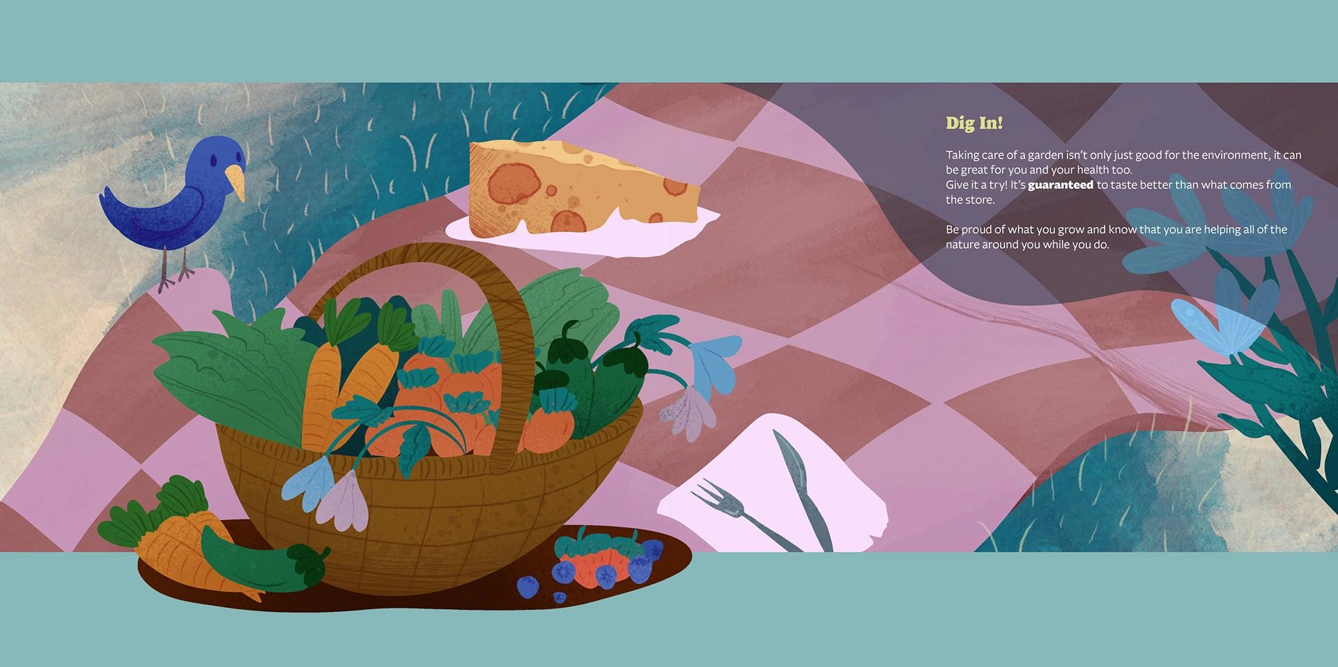 'Pop-up' Illustration presented as a flat lay