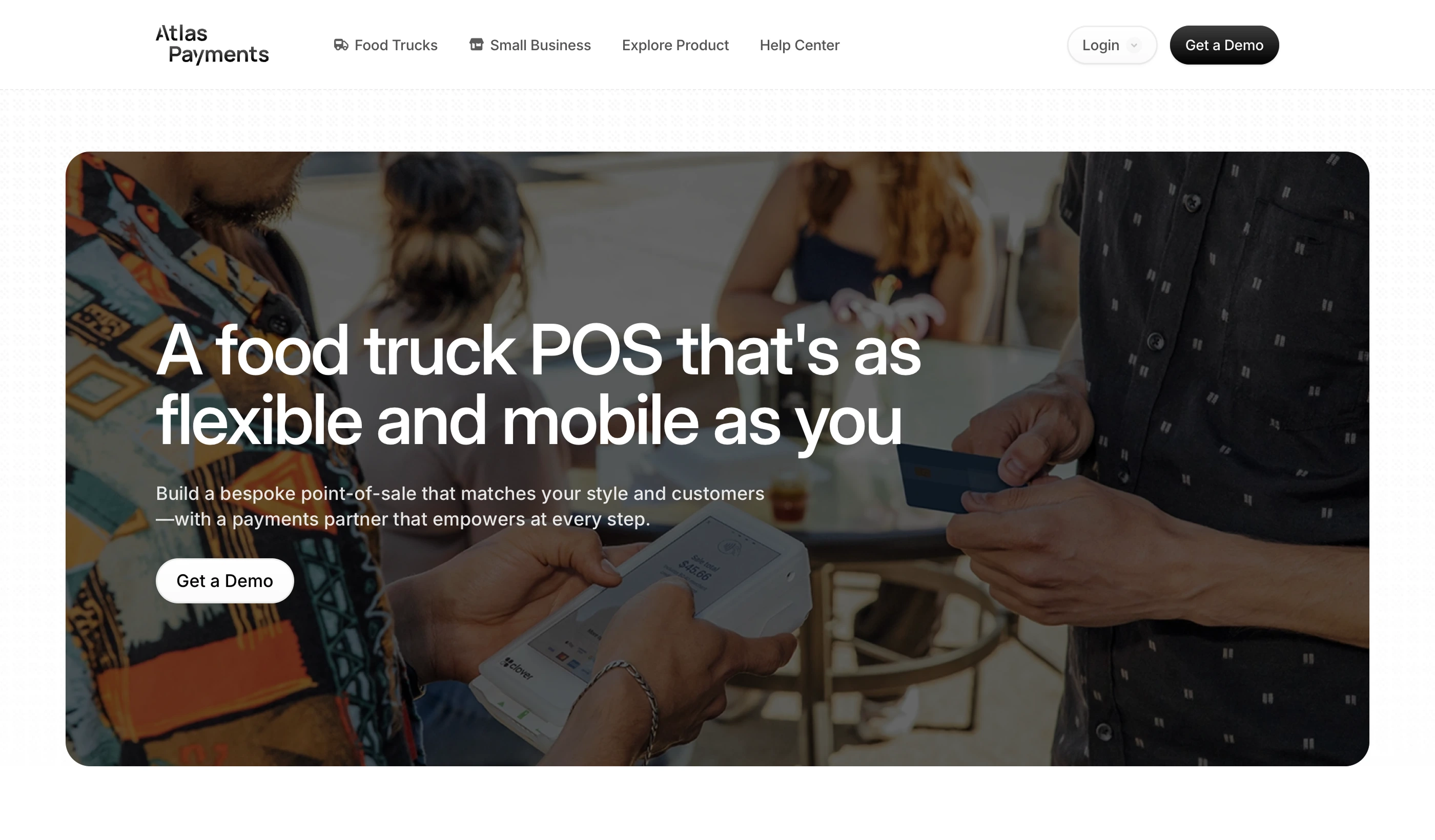 Food Trucks Page - Hero Section