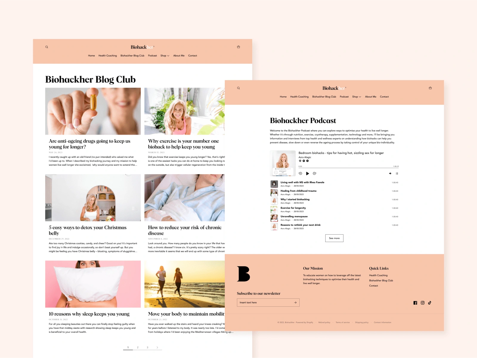 Preview of Blog & Podcast page