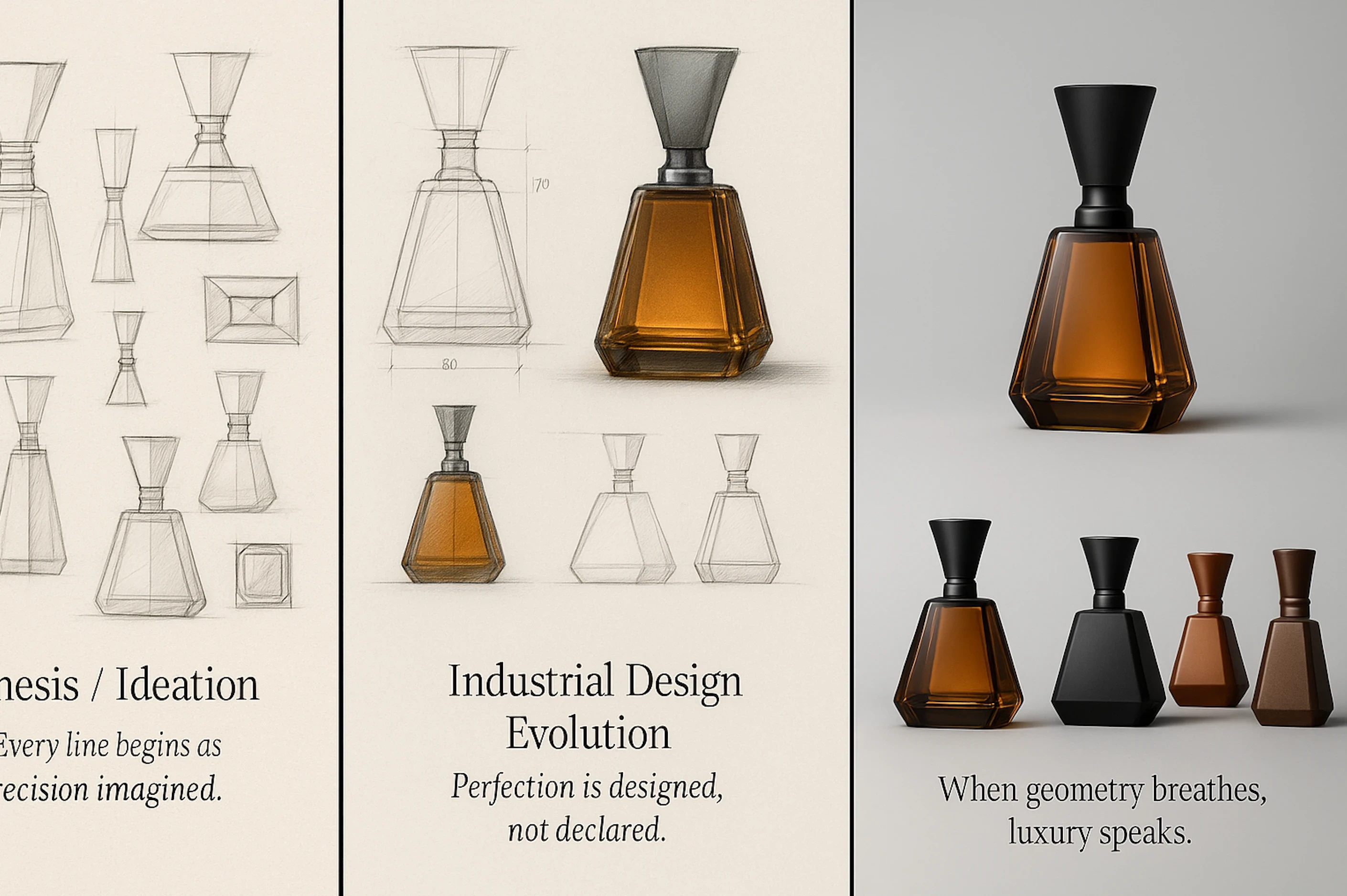 Couple of samples, which resulted on an angular and rounded lid, which inspired me to create two mockups of the product.