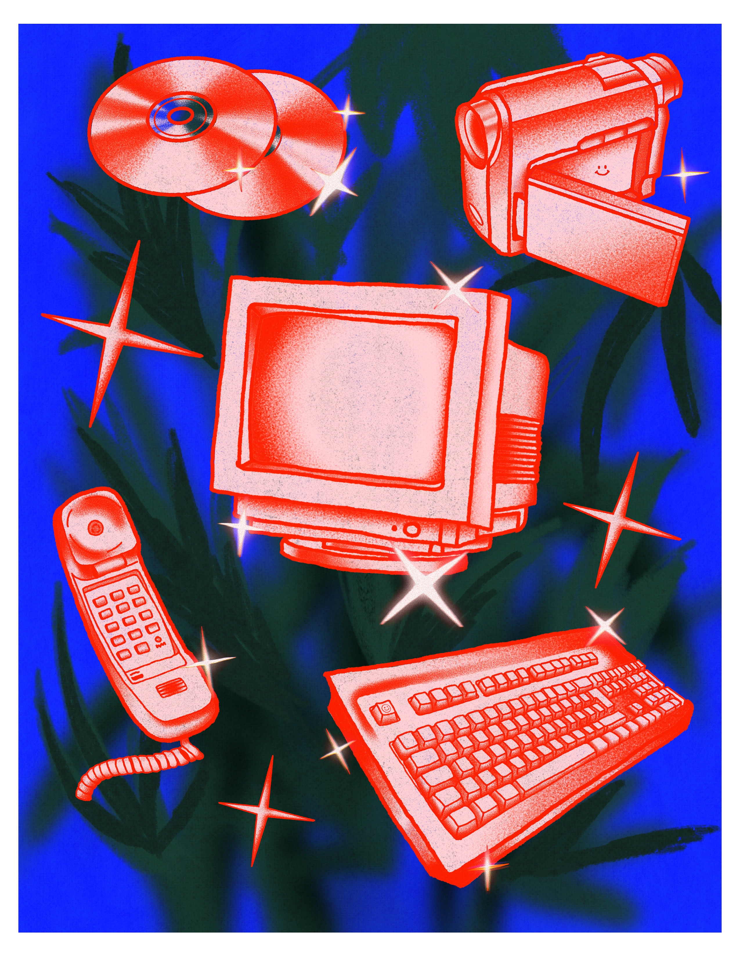 Y2K Tech Illustration