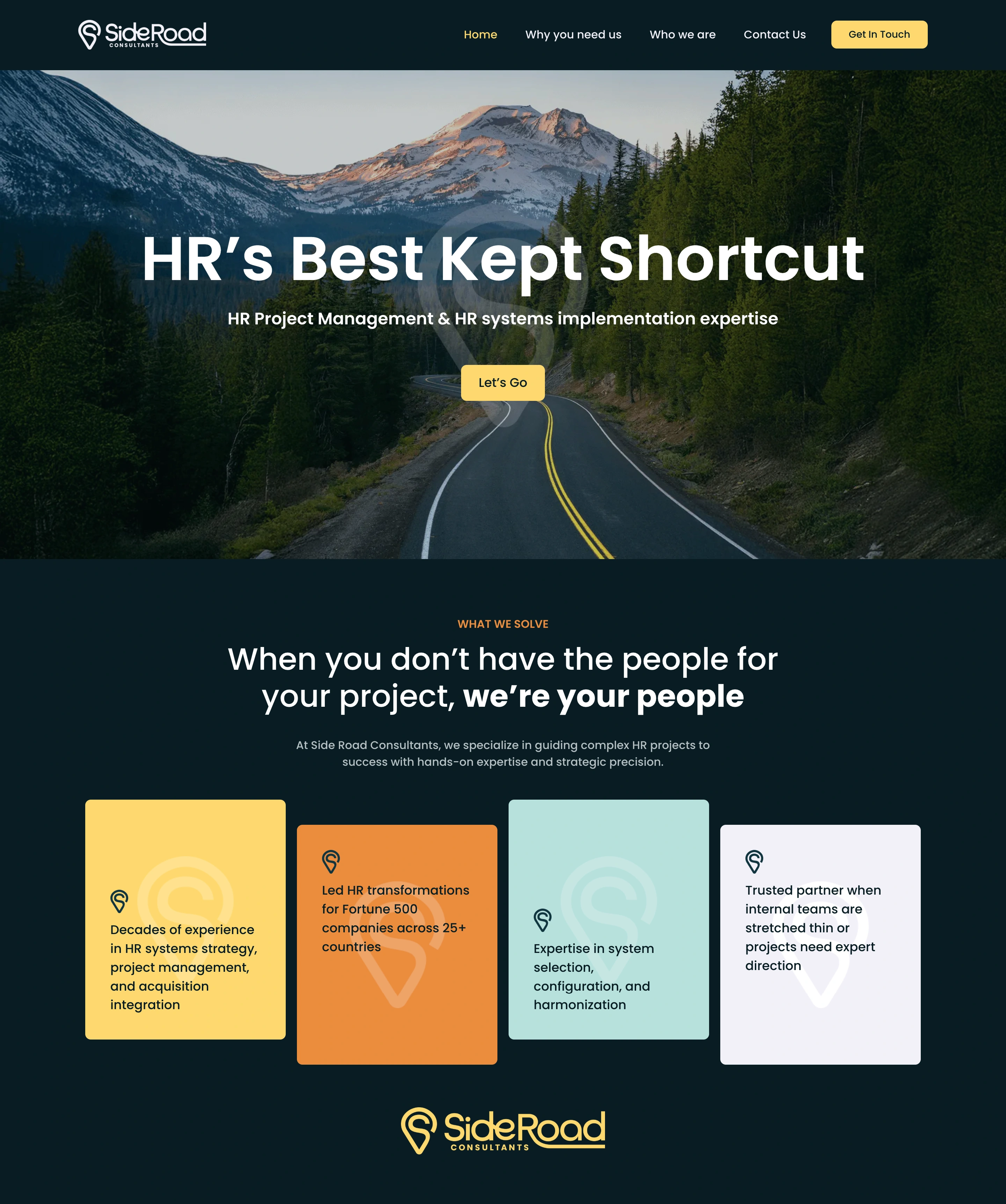 Cross section of the homepage of the website using wordpress and elementor