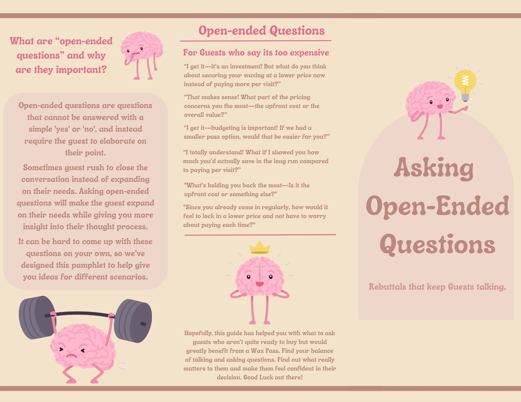 Asking Open-ended questions Brochure (Page 1)