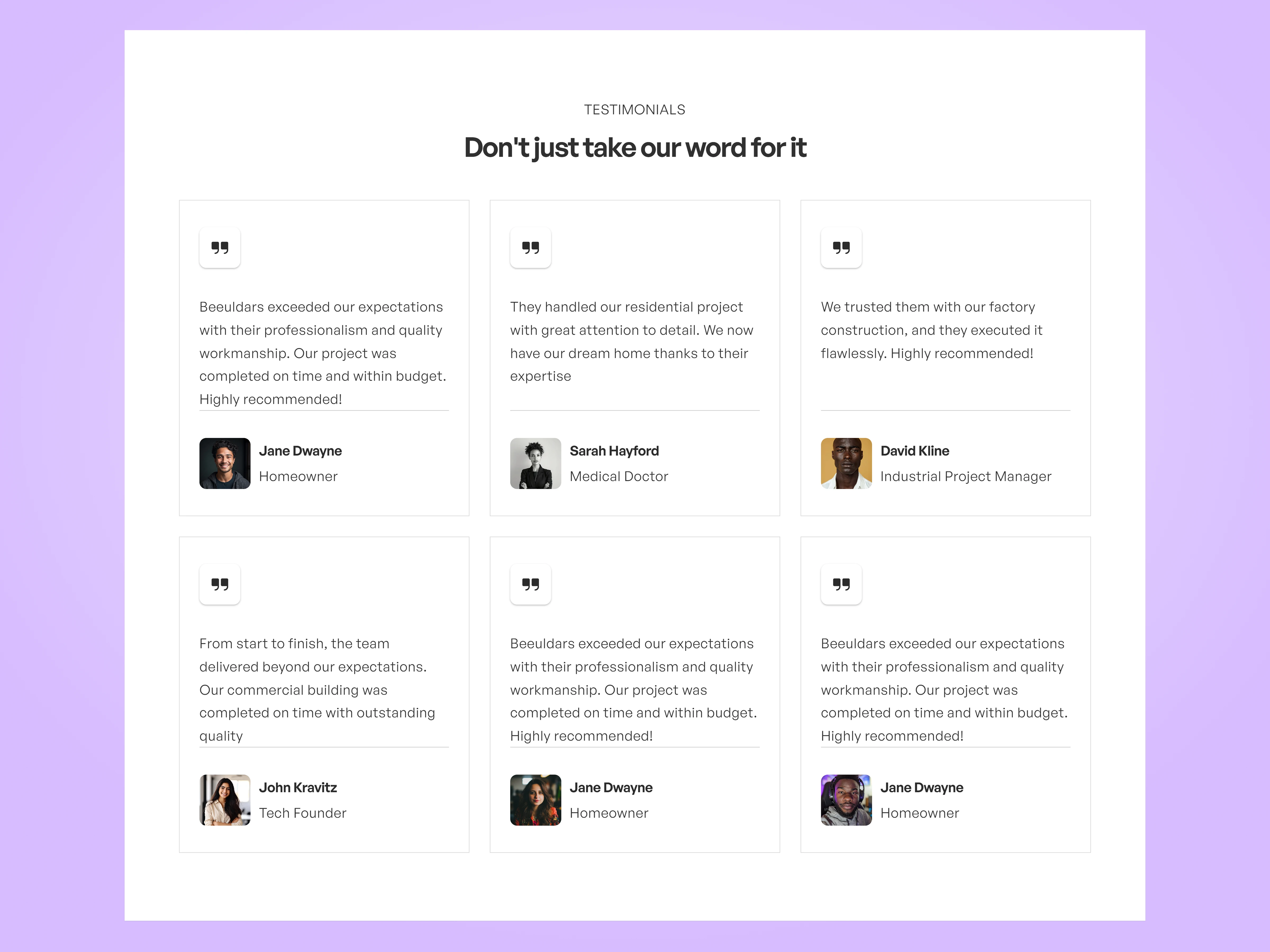 Testimonials