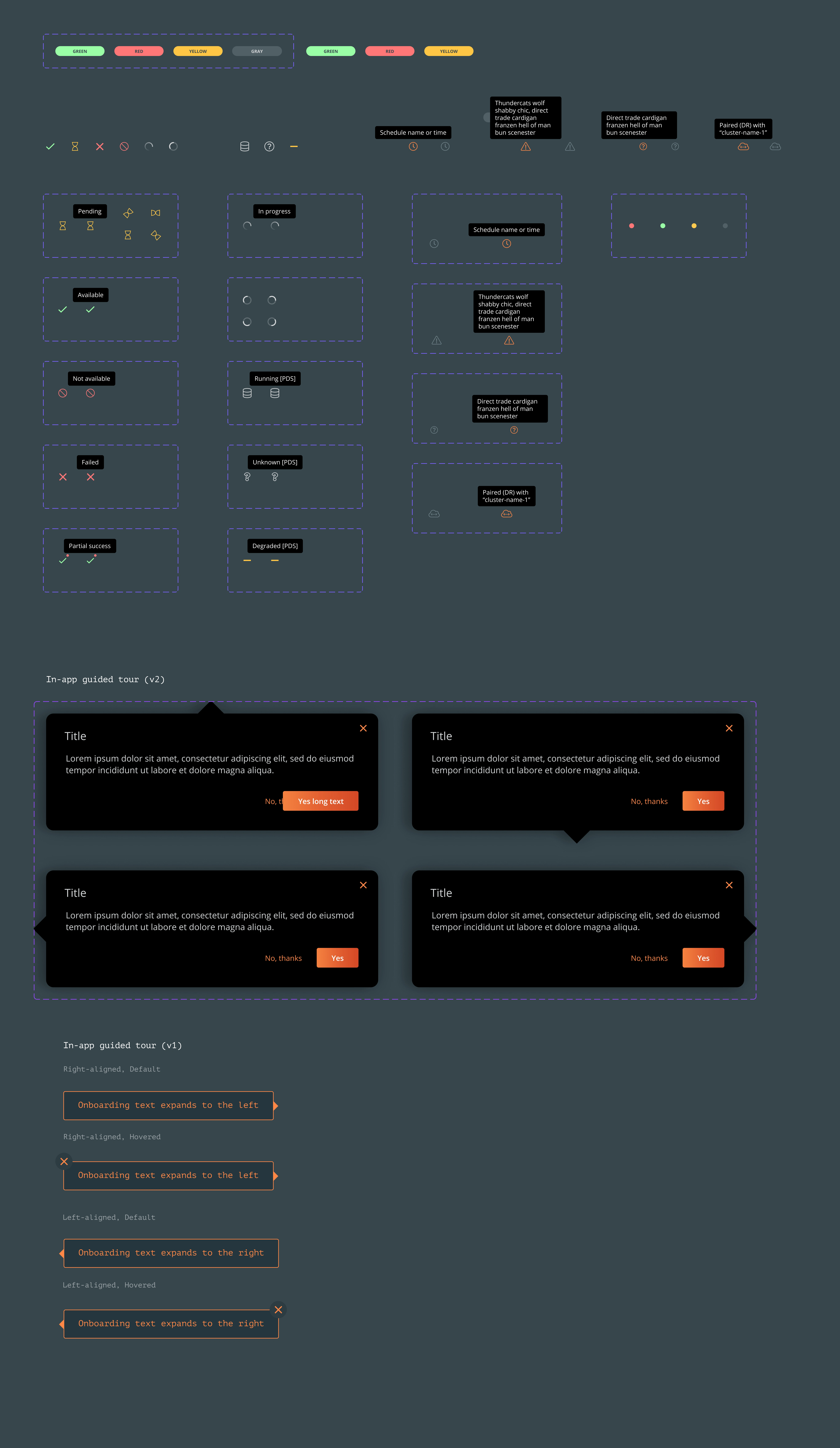 UI kit: Statuses and tooltips ↑
