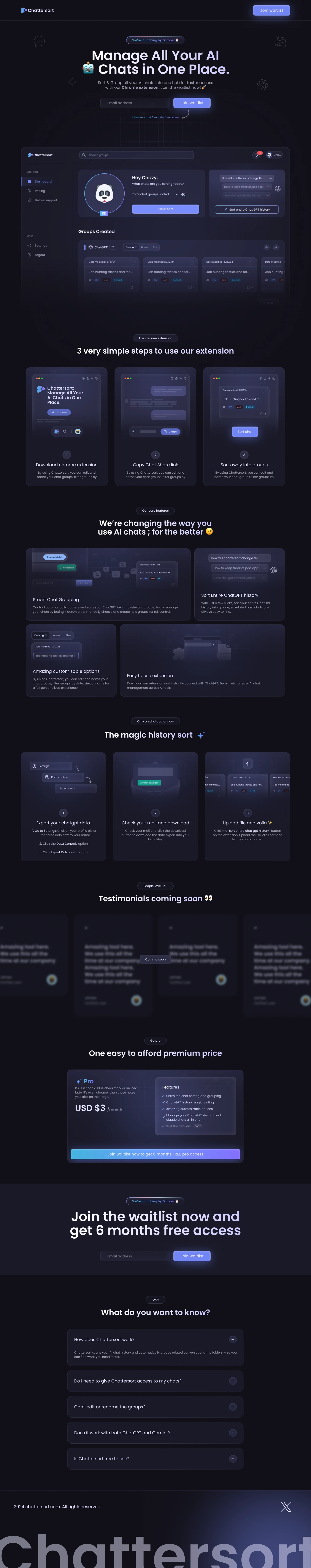 Landing waitlist page