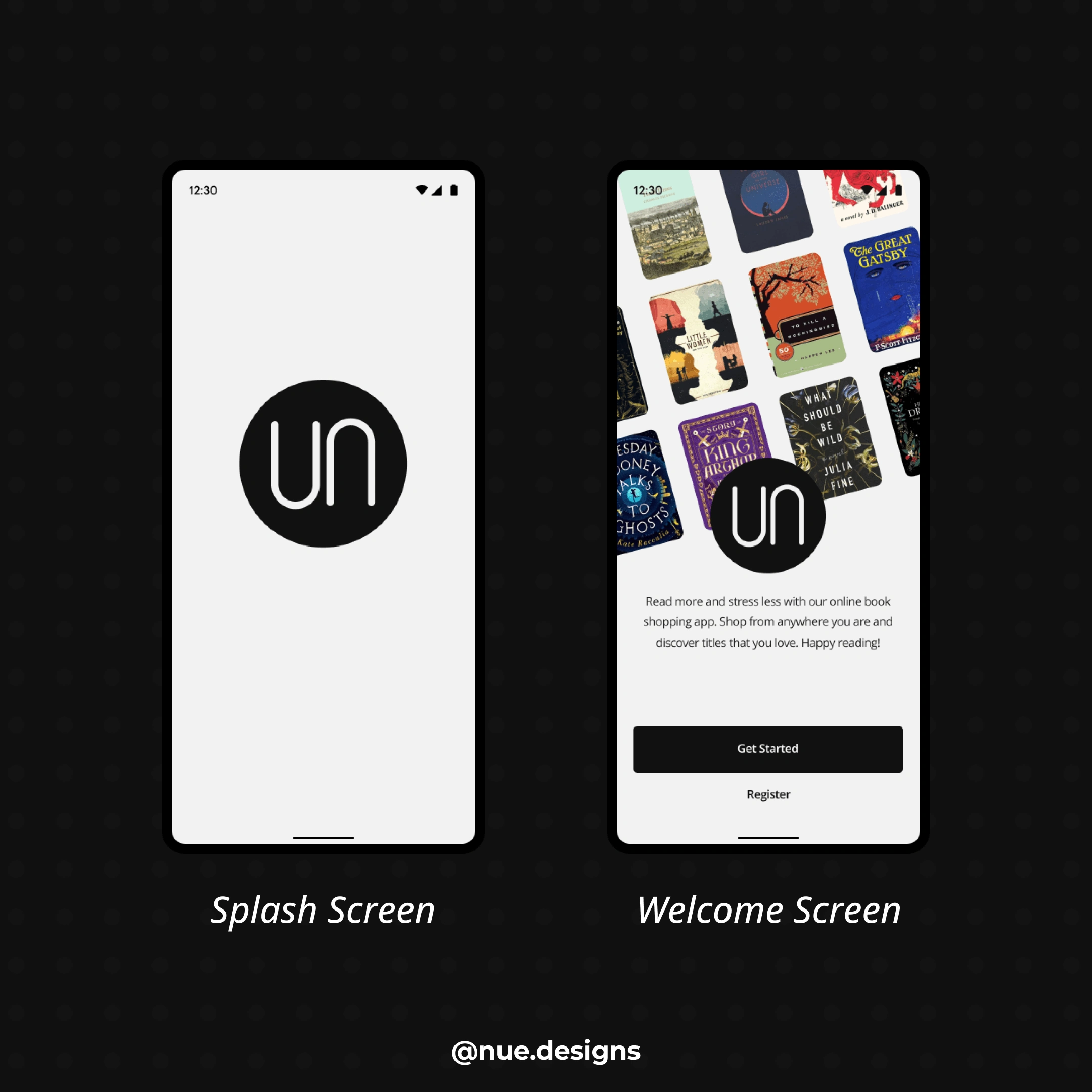 splash screen and welcome screen