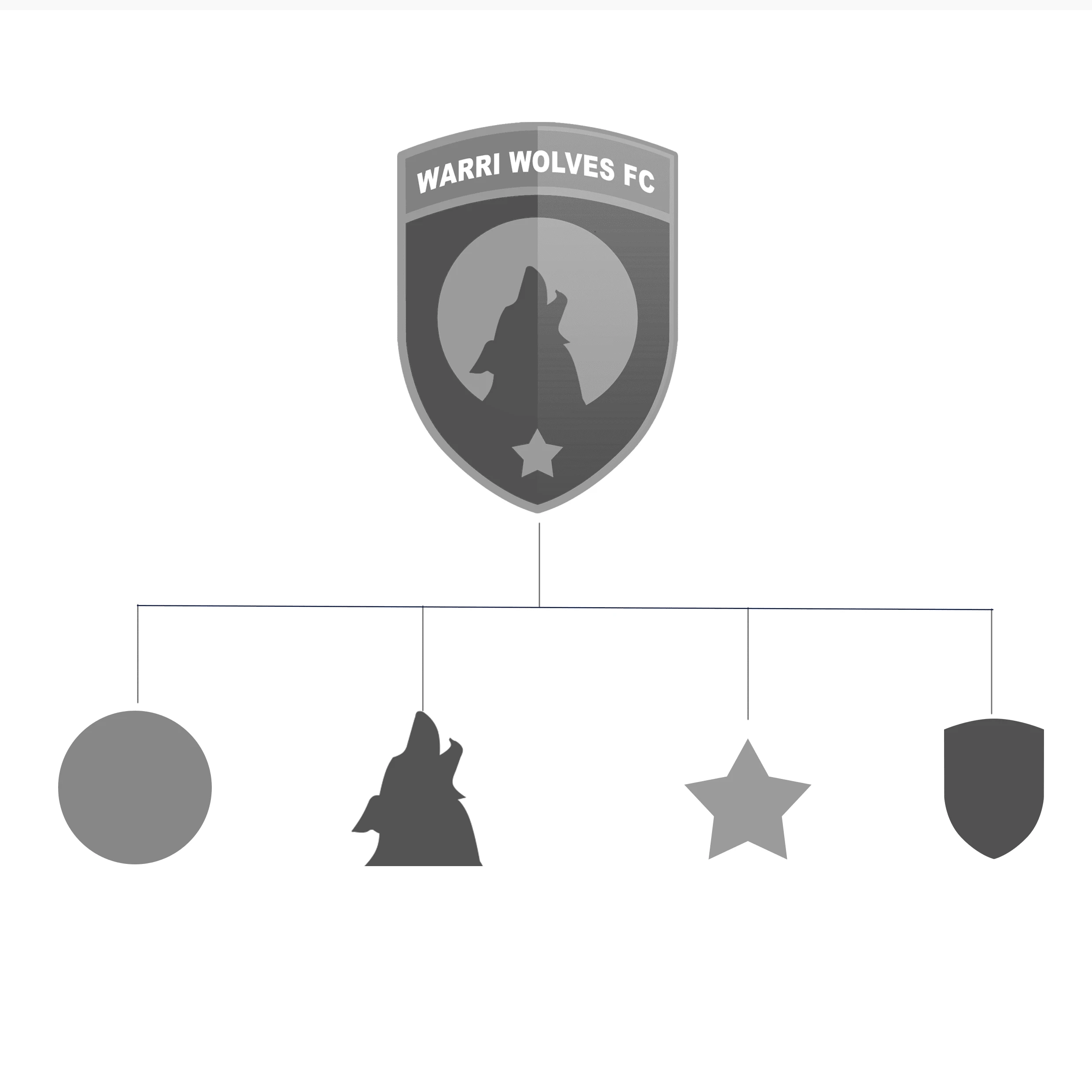 Elements that come together to form the logo