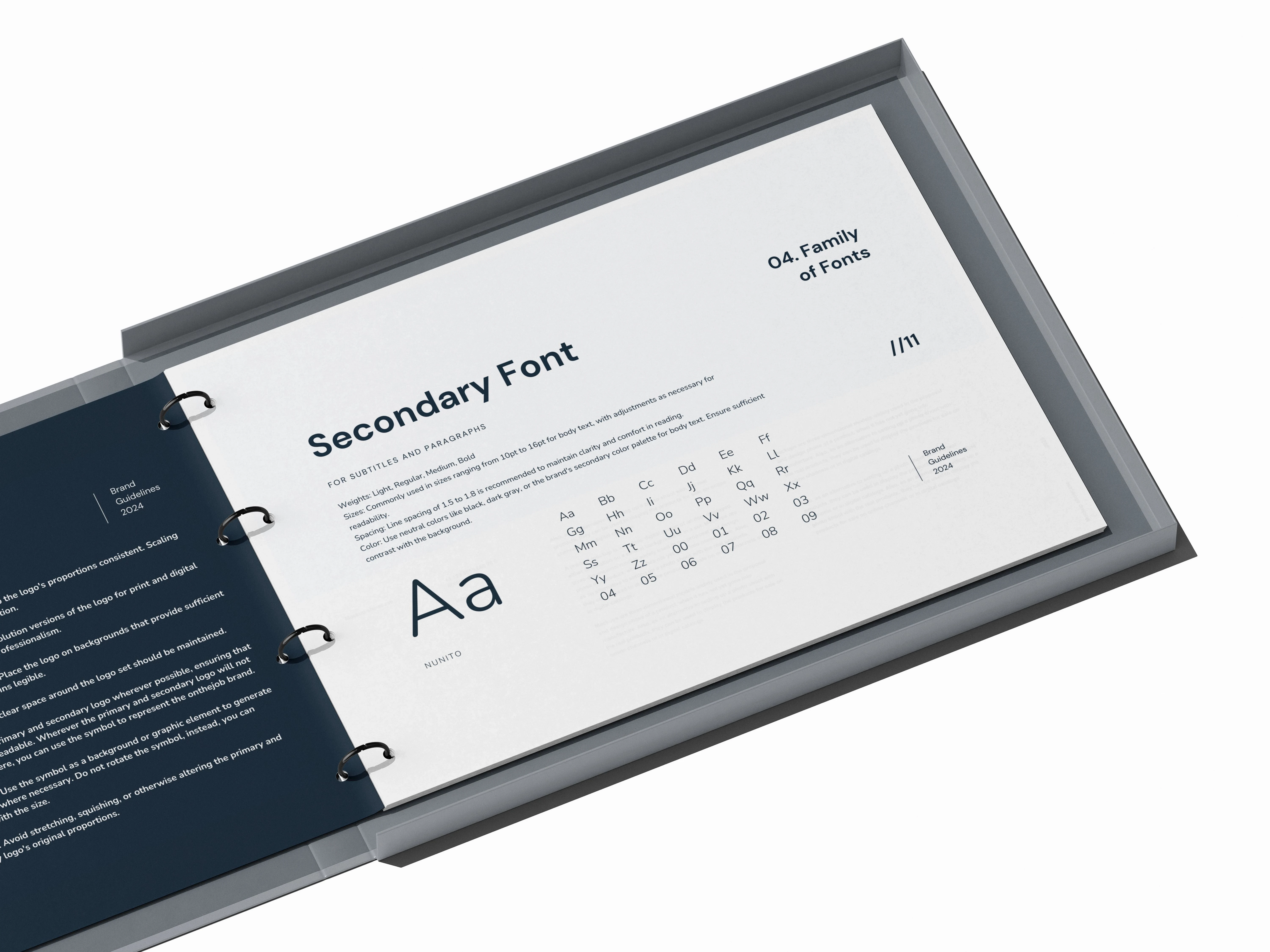 Creating a comprehensive document with do's and dont's for each element of the brand
