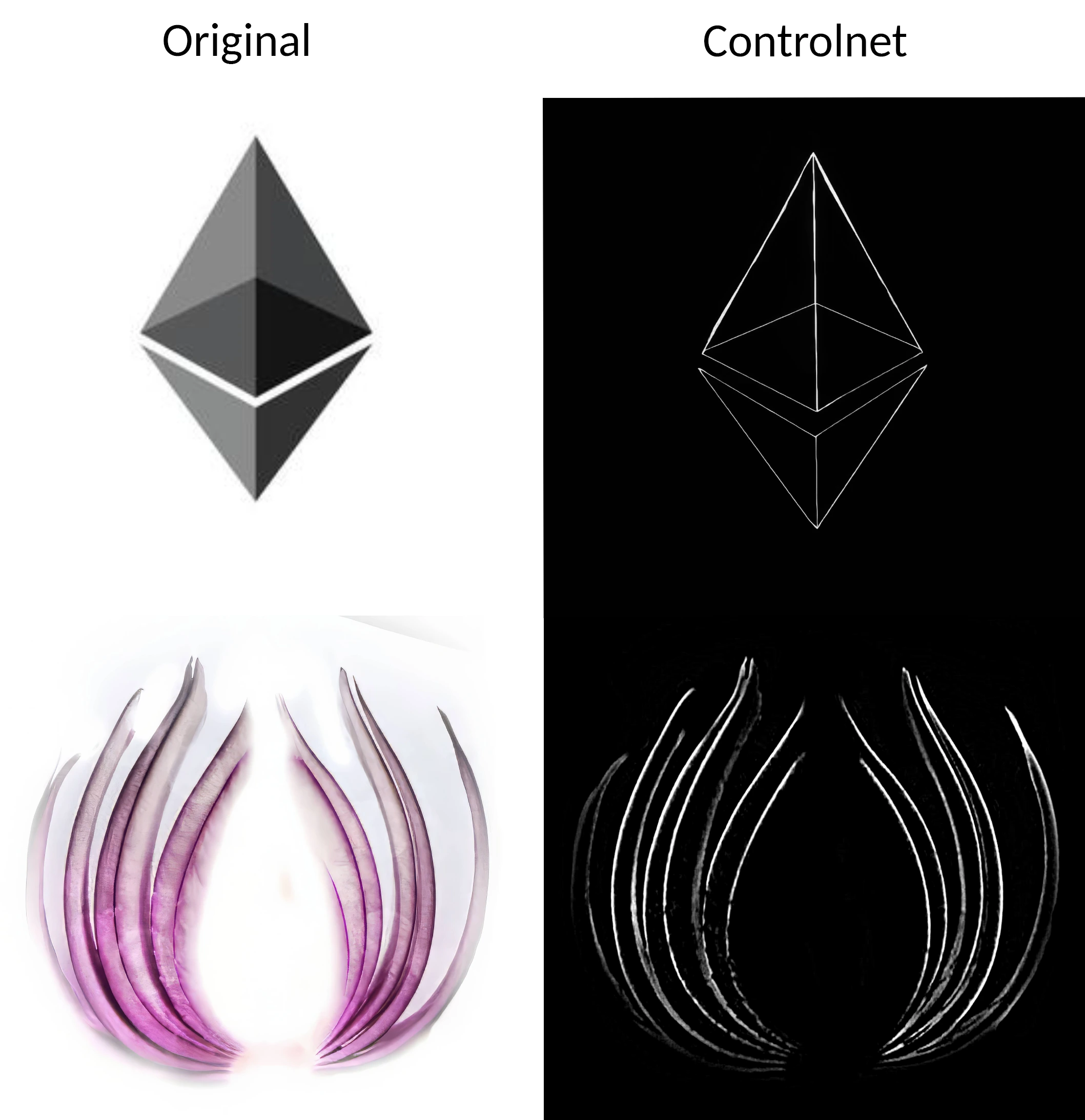 Sample of Assets and their Controlnet Comparisons