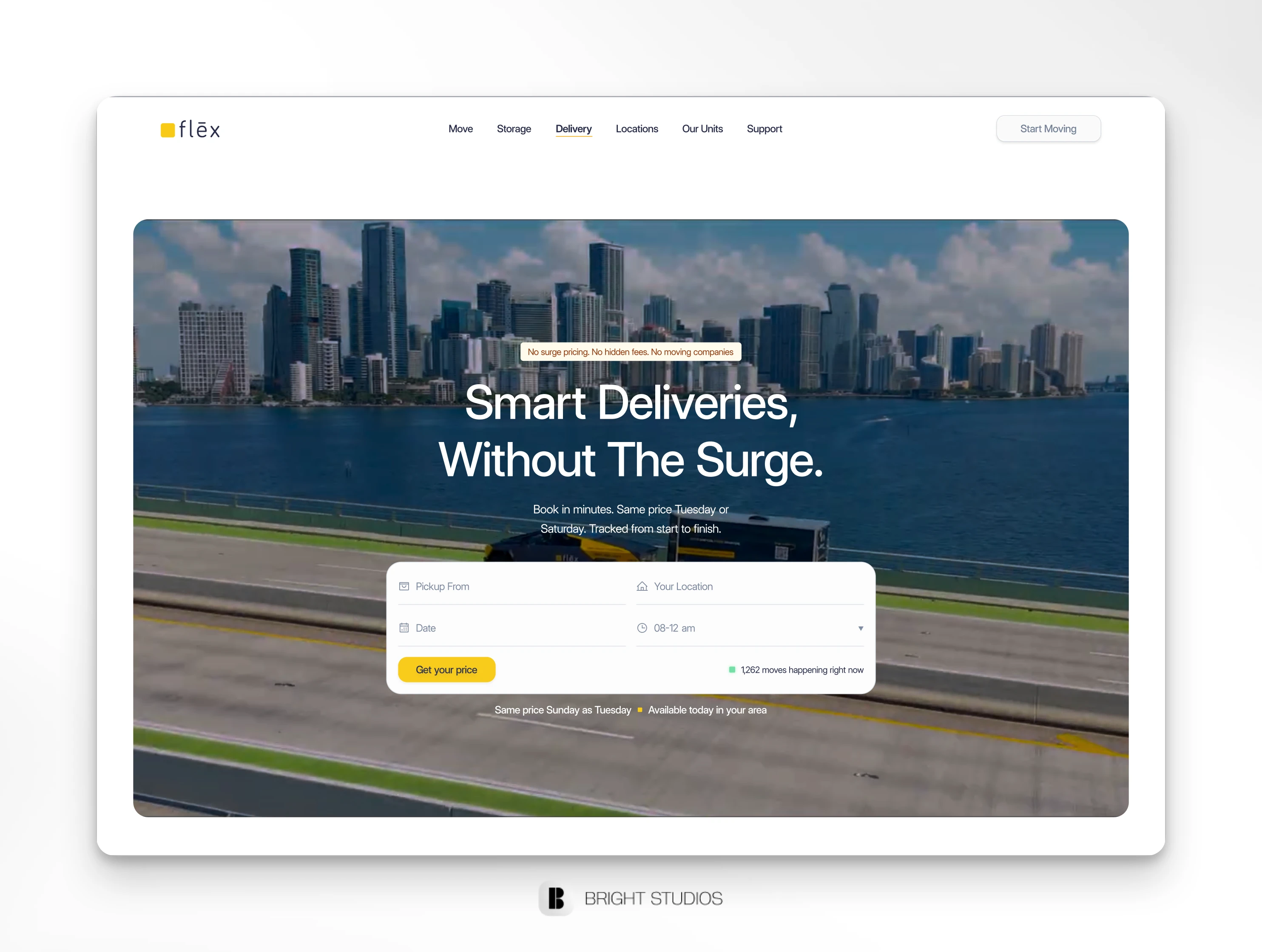 Deliveries Page Hero Section