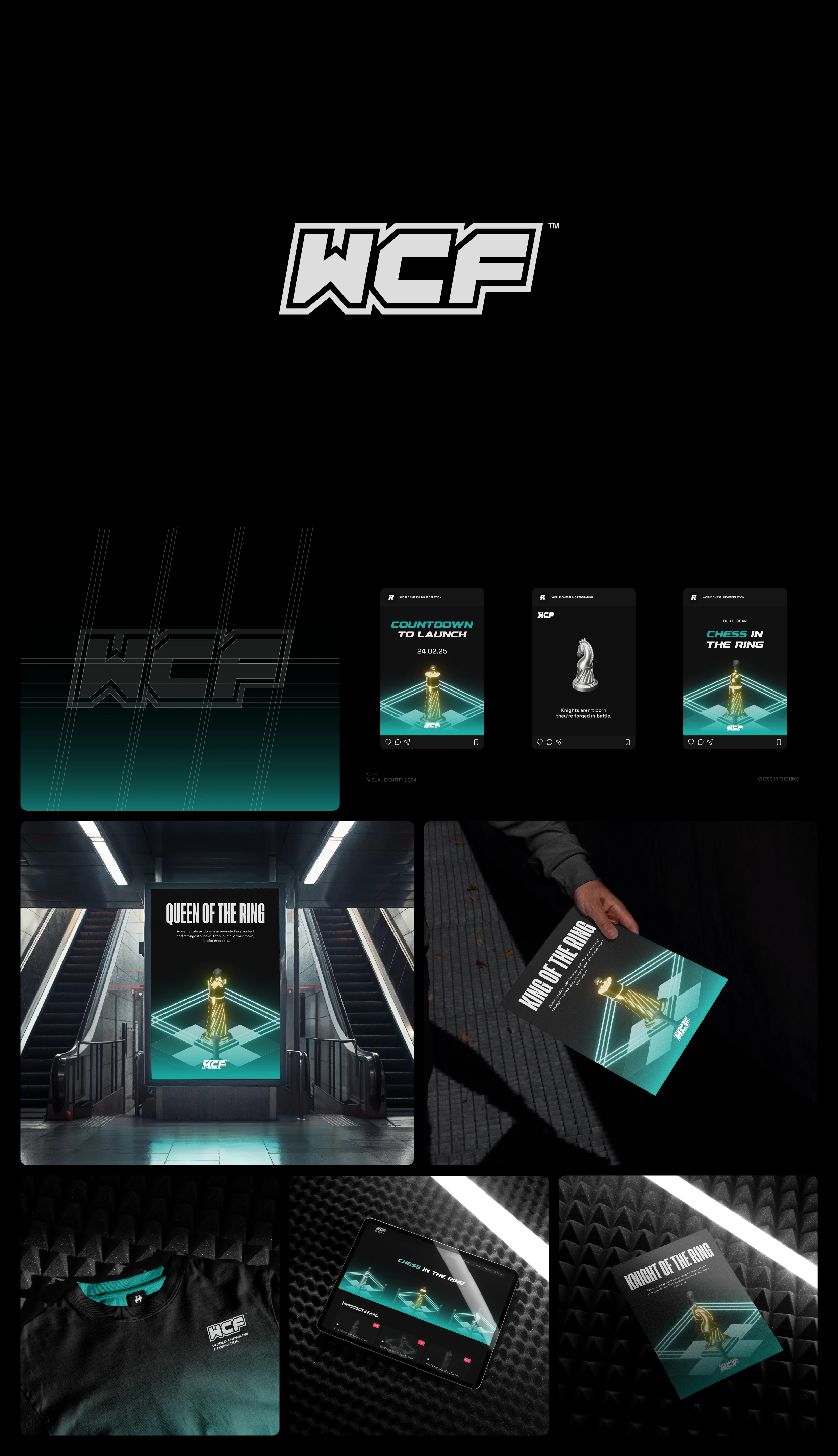 Branding and art direction for (WCF) World Chessling Federation.