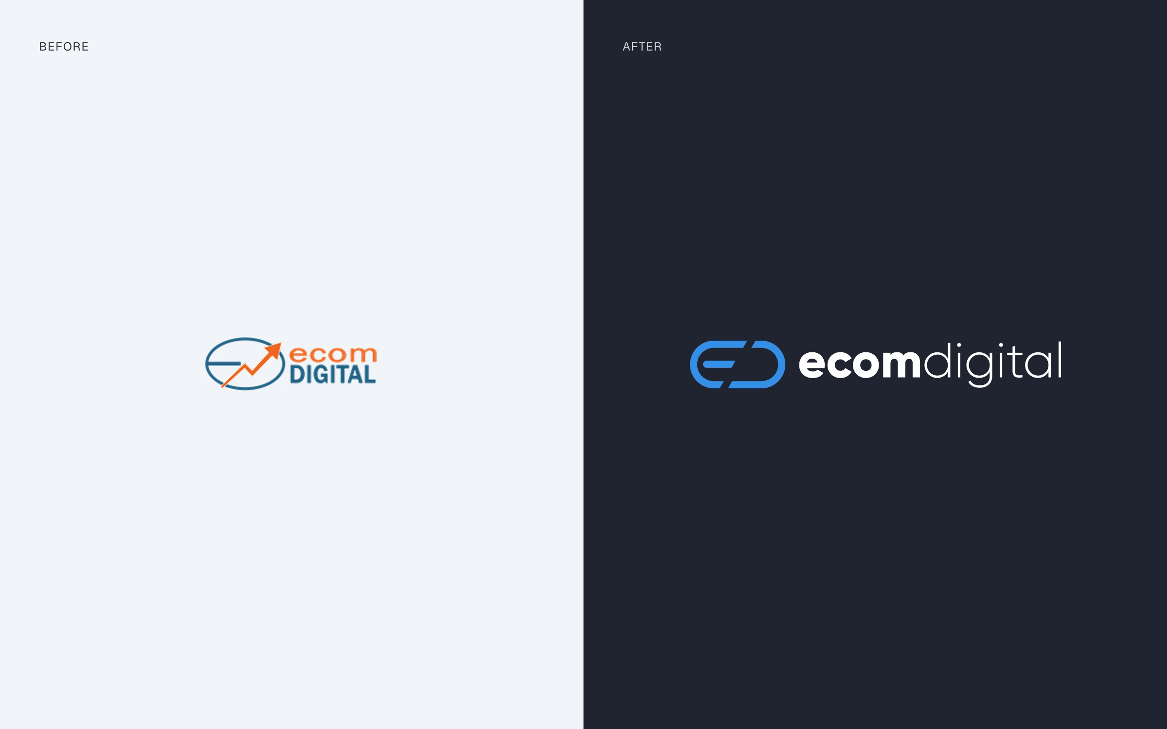 Before and after logo