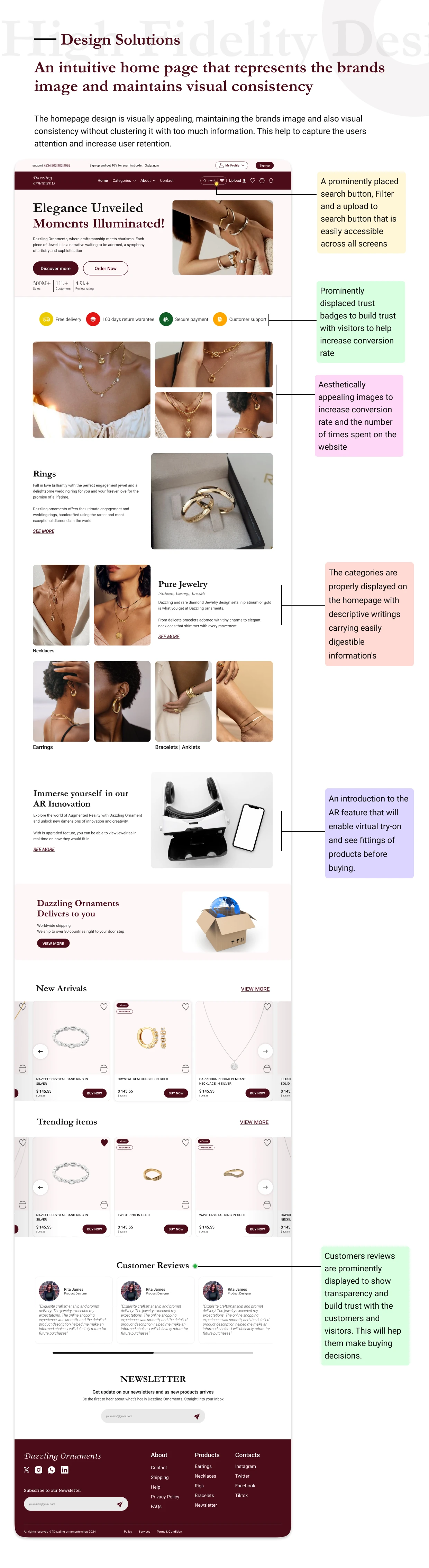 High-fidelity Designs (Home Page)