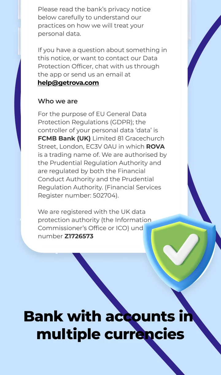 App Store Screenshot: Bank With Accounts In Multiple Currencies