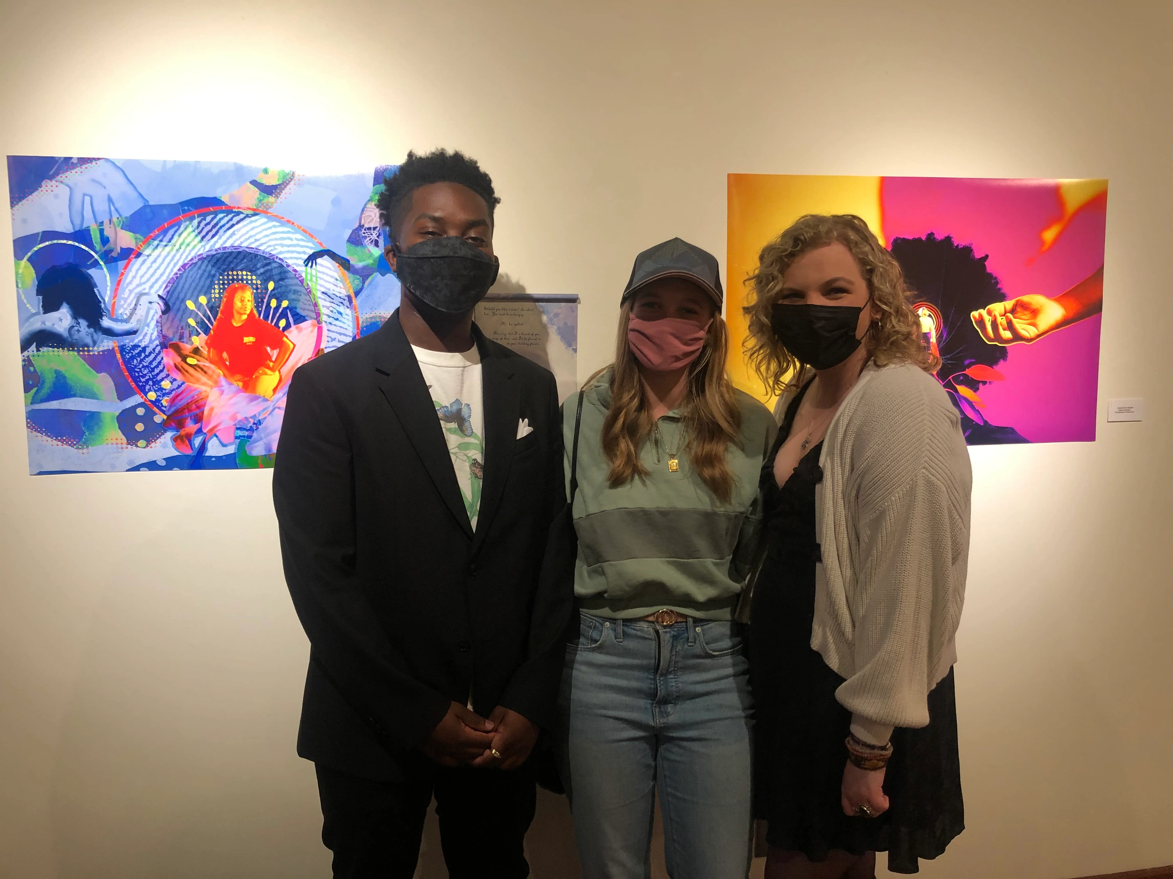 Justin L. Ward(Myself) Pictured with friends on the night of Emergence's closing reception