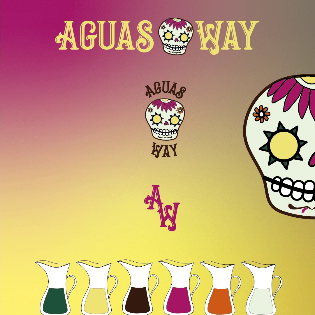 Take a look at the logo suite, color palette & custom brand illustration crafted especially for Aguas Way