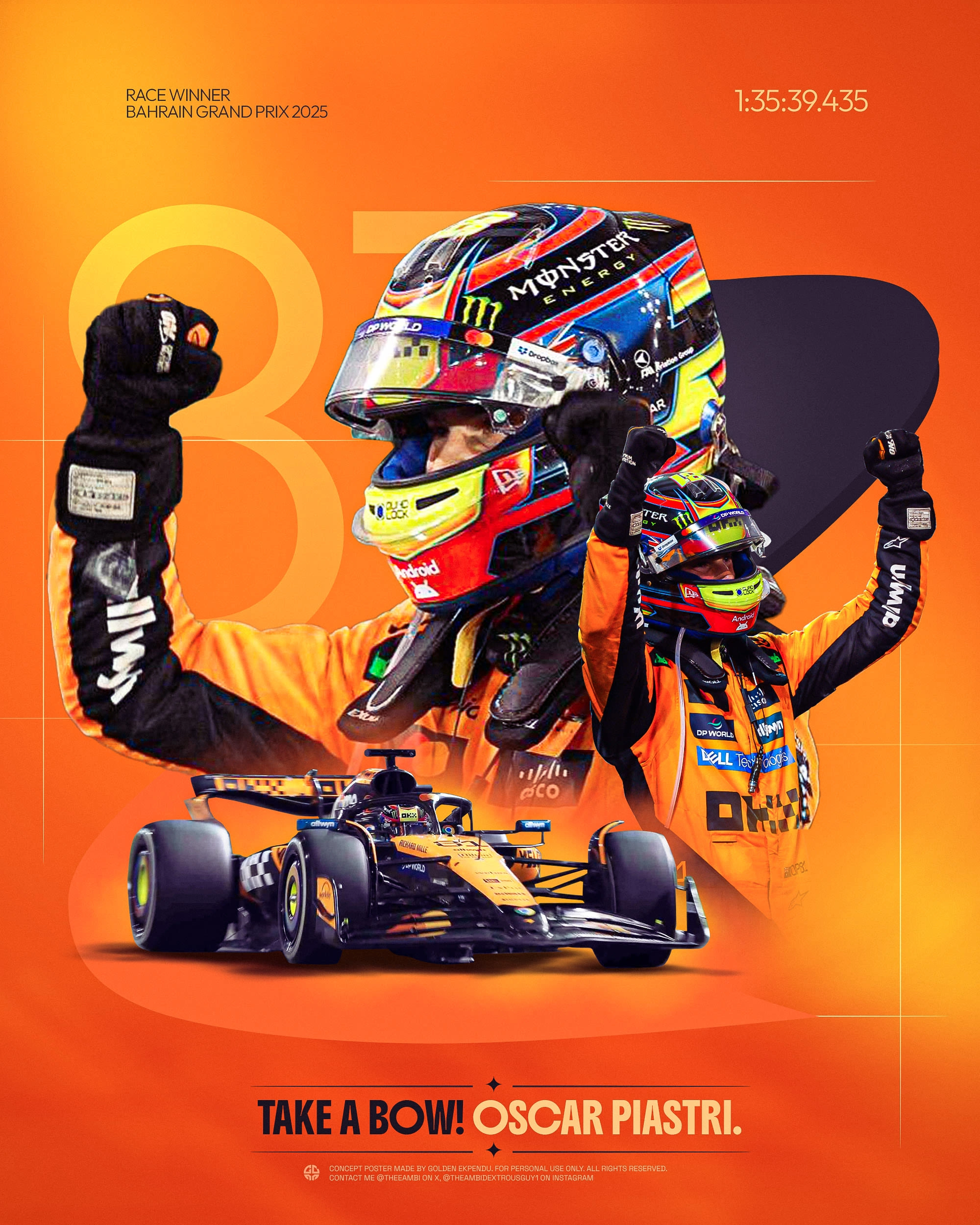 Oscar Piastri wins the 2025 Bahrain Grand Prix