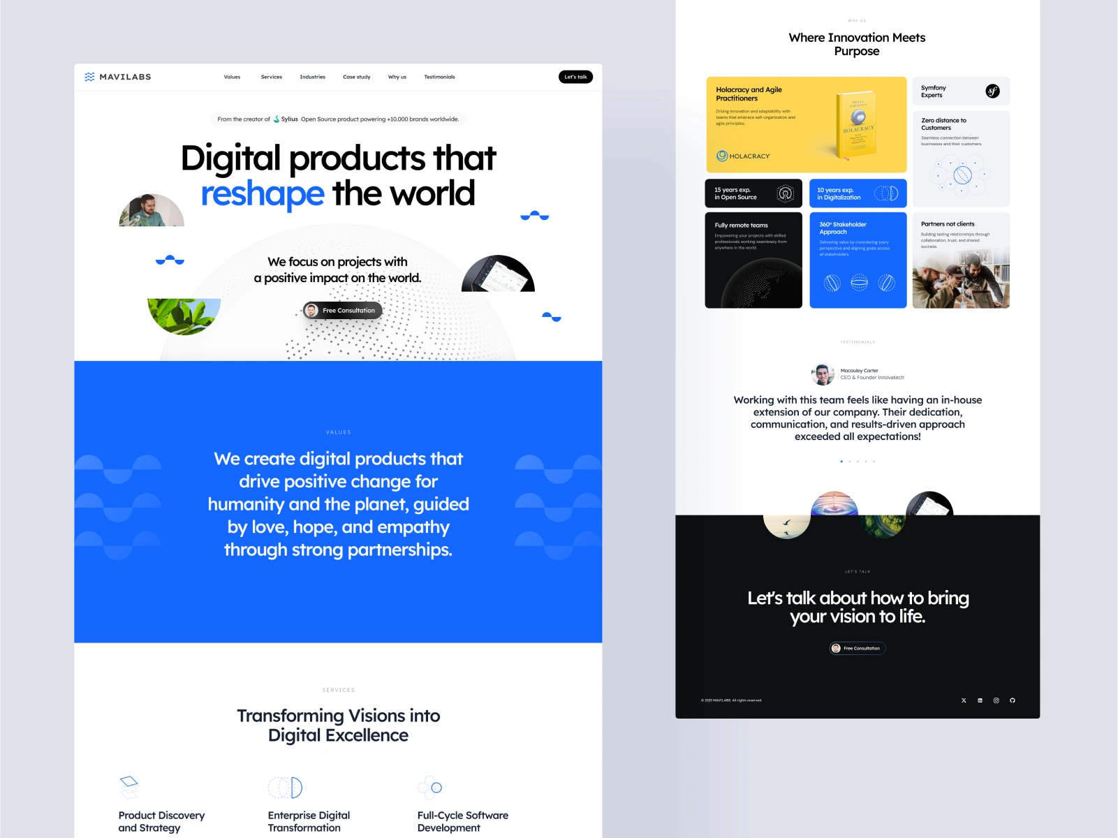 Mavilabs Landing Page