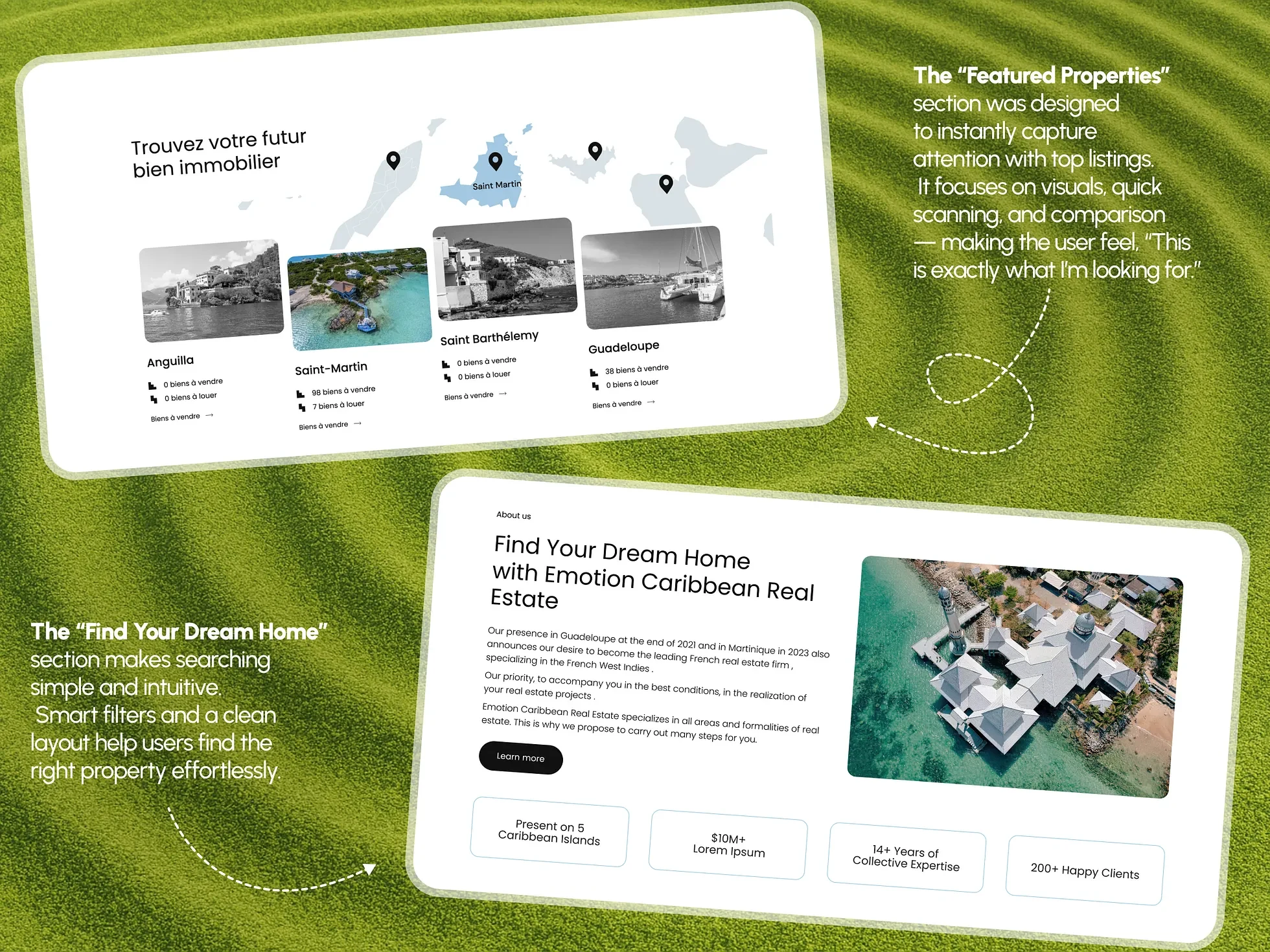 Real Estate for sale website | Web design | UX/UI design | Webflow development website