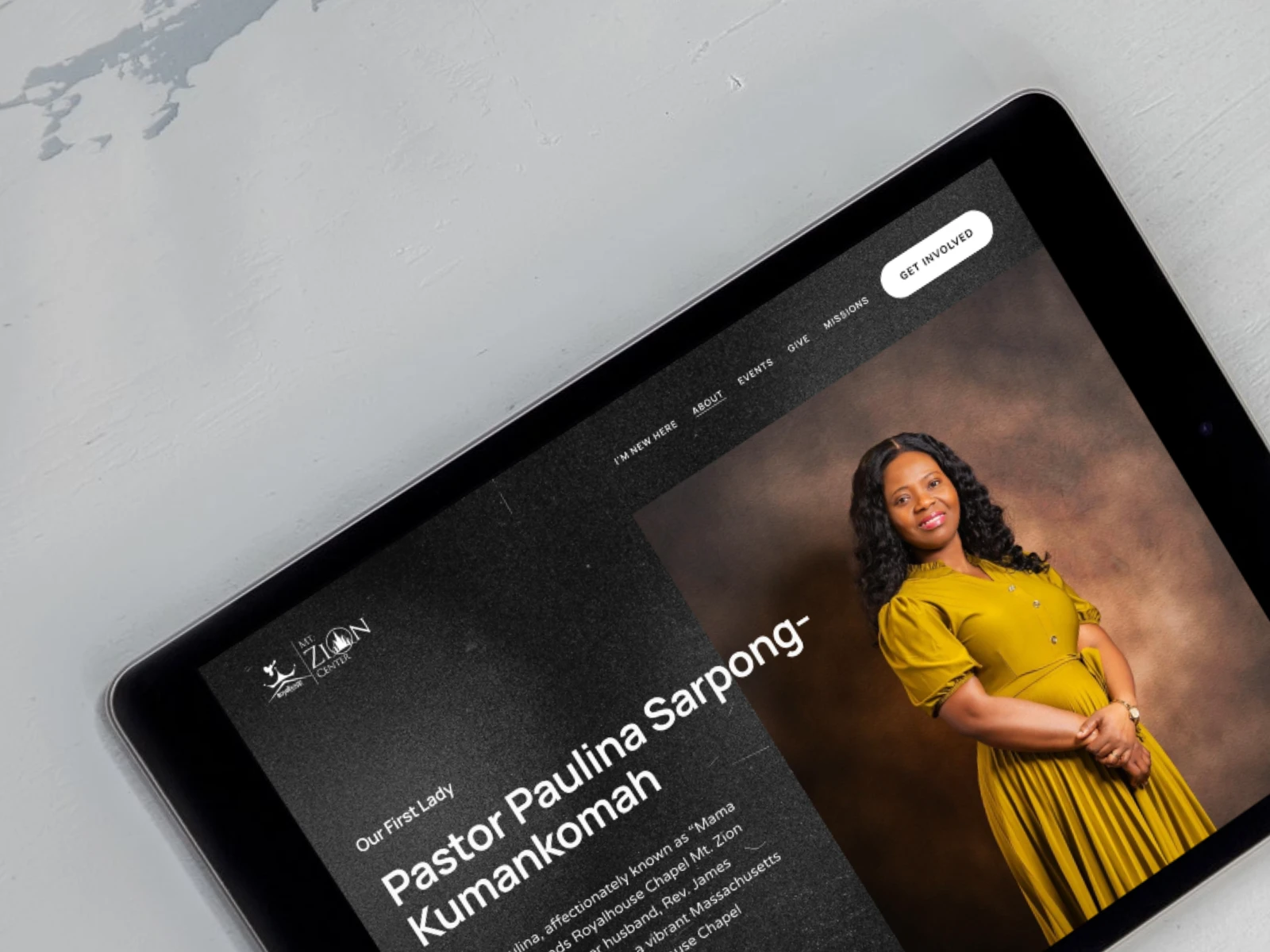 Hero Section of Our First Lady's Bio Page