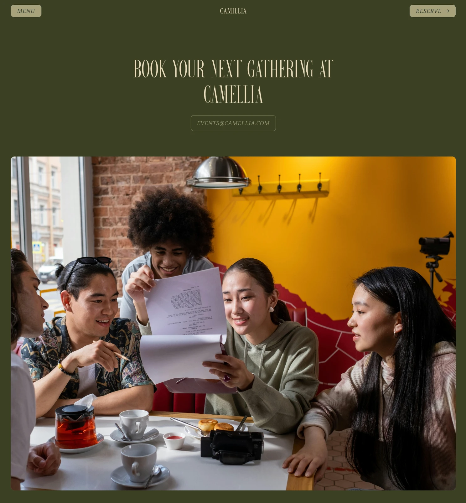 Booking info page