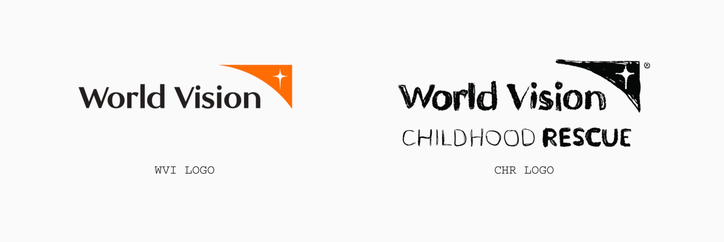 Leveraging World Vision’s strong brand recognition, I crafted a distinctive logo treatment for the Childhood Rescue program. The logo balances global brand cohesion with a bold, gritty edge that reflects the raw, impactful nature of the offering—setting it apart while remaining unmistakably World Vision.
