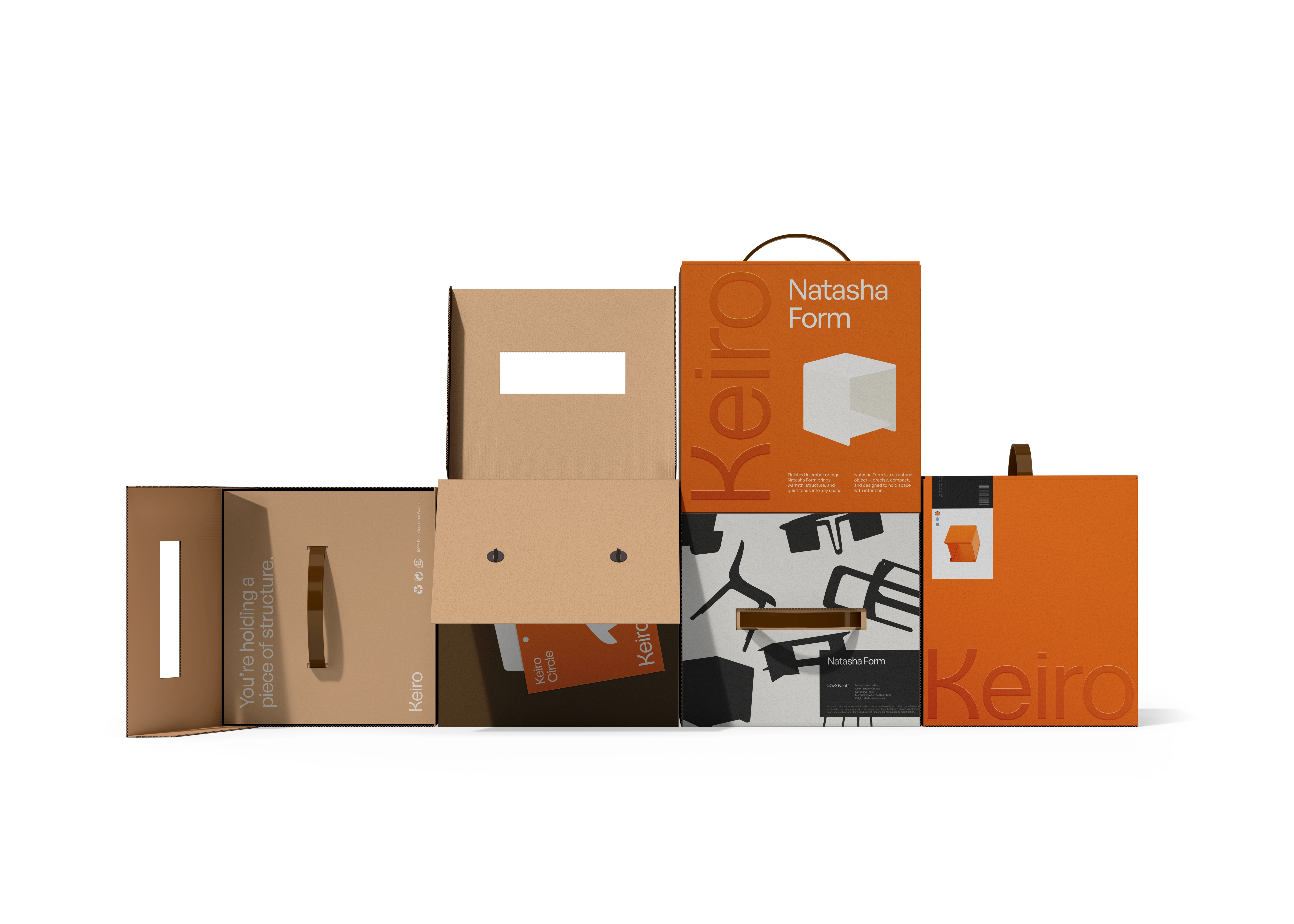 Keiro packaging, built like the objects inside.