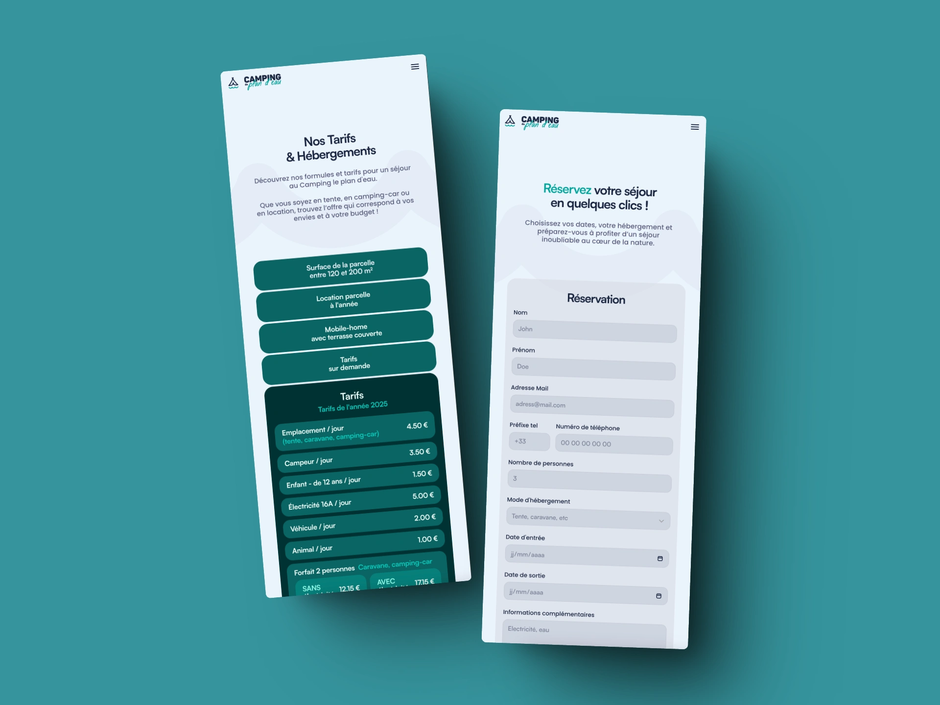 Pricing and contact mobile version