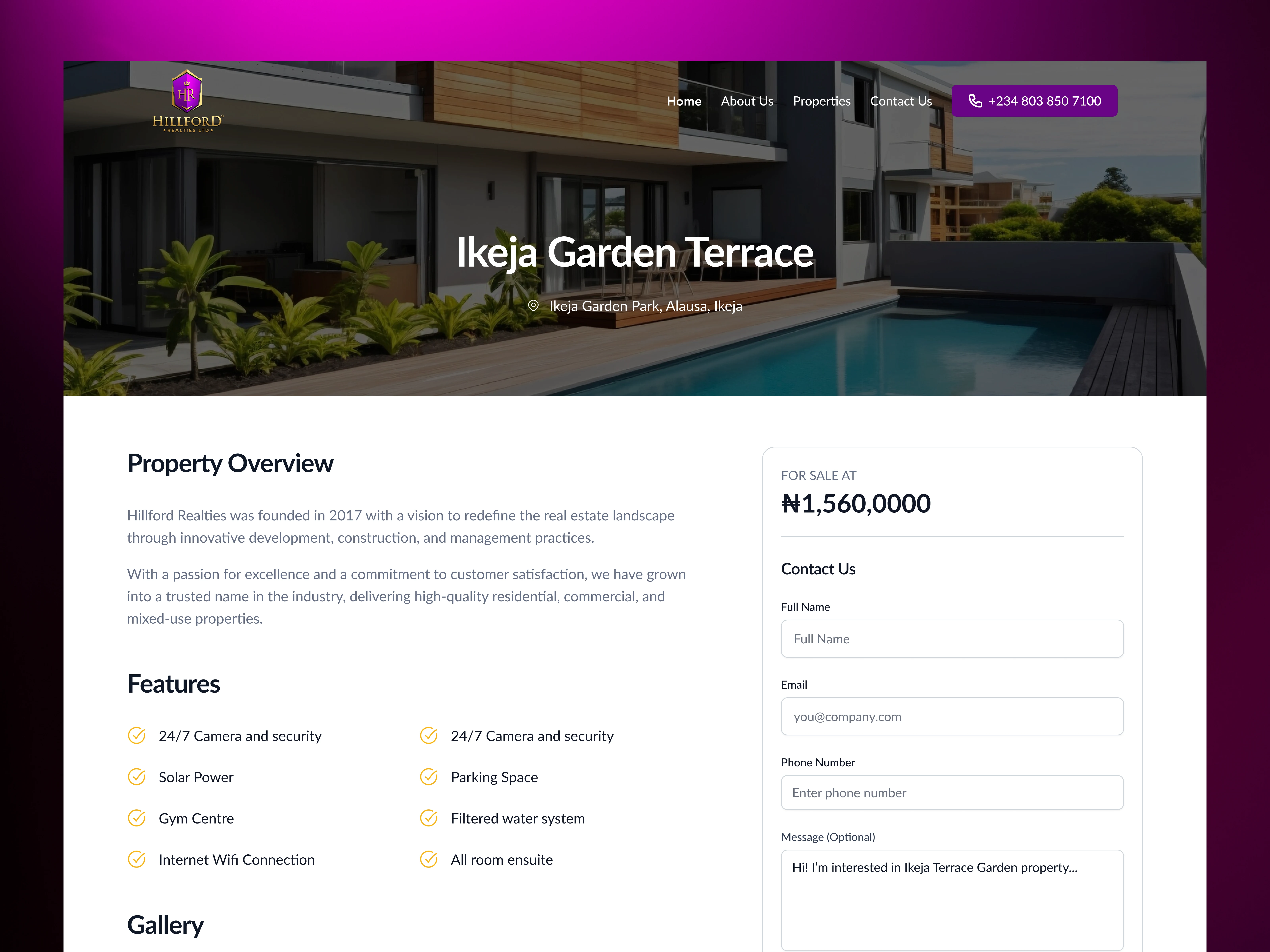 Properties details section 1