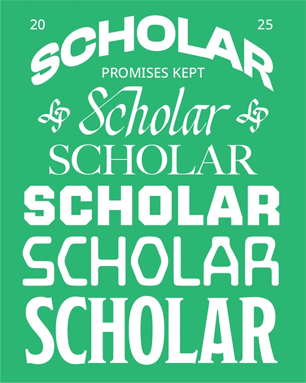 Each scholar is unique, typography presented an interesting means to expressing that.