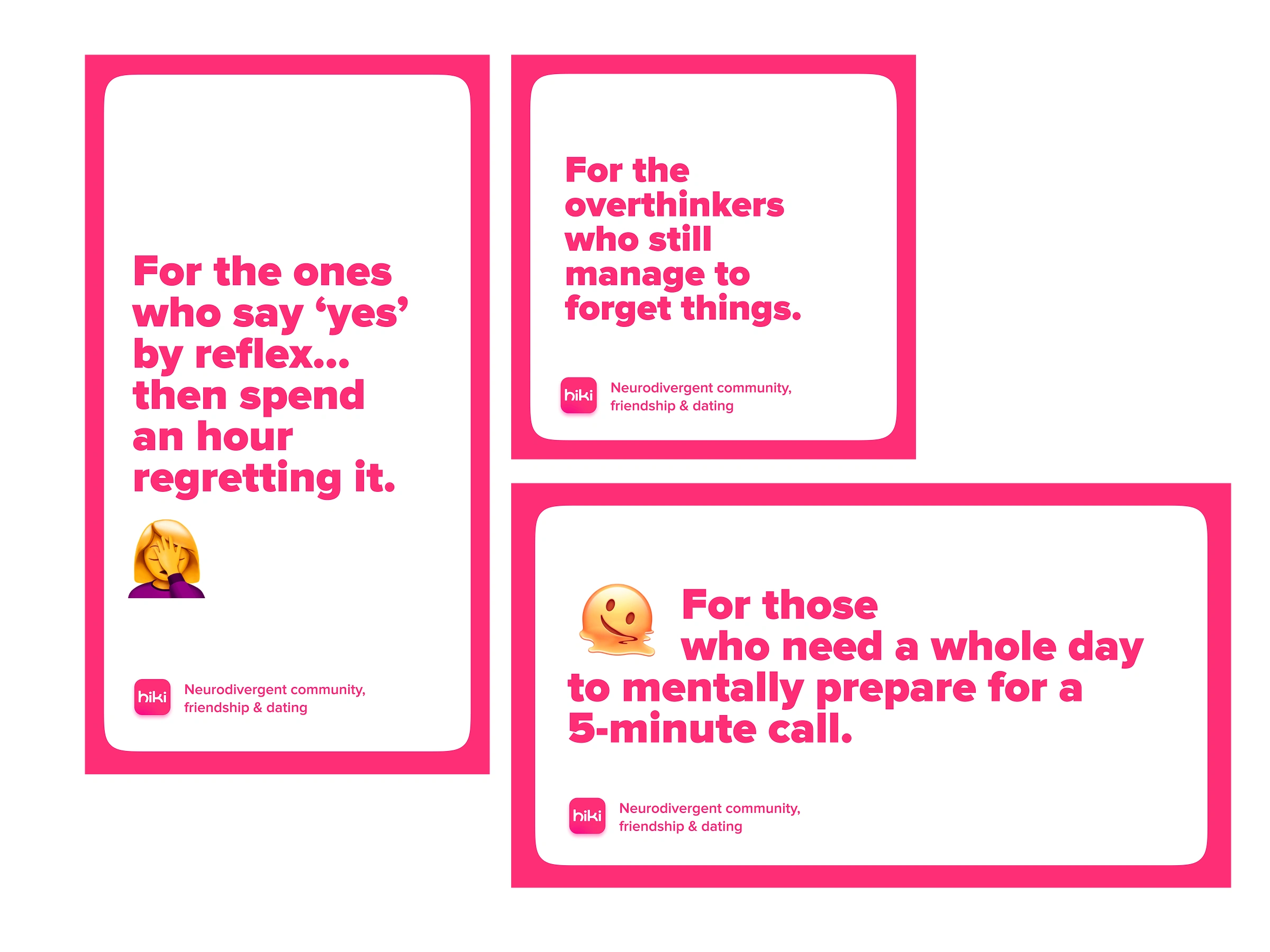 Emotive quote set — built for thumb-stopping scroll and neurodivergent relatability.