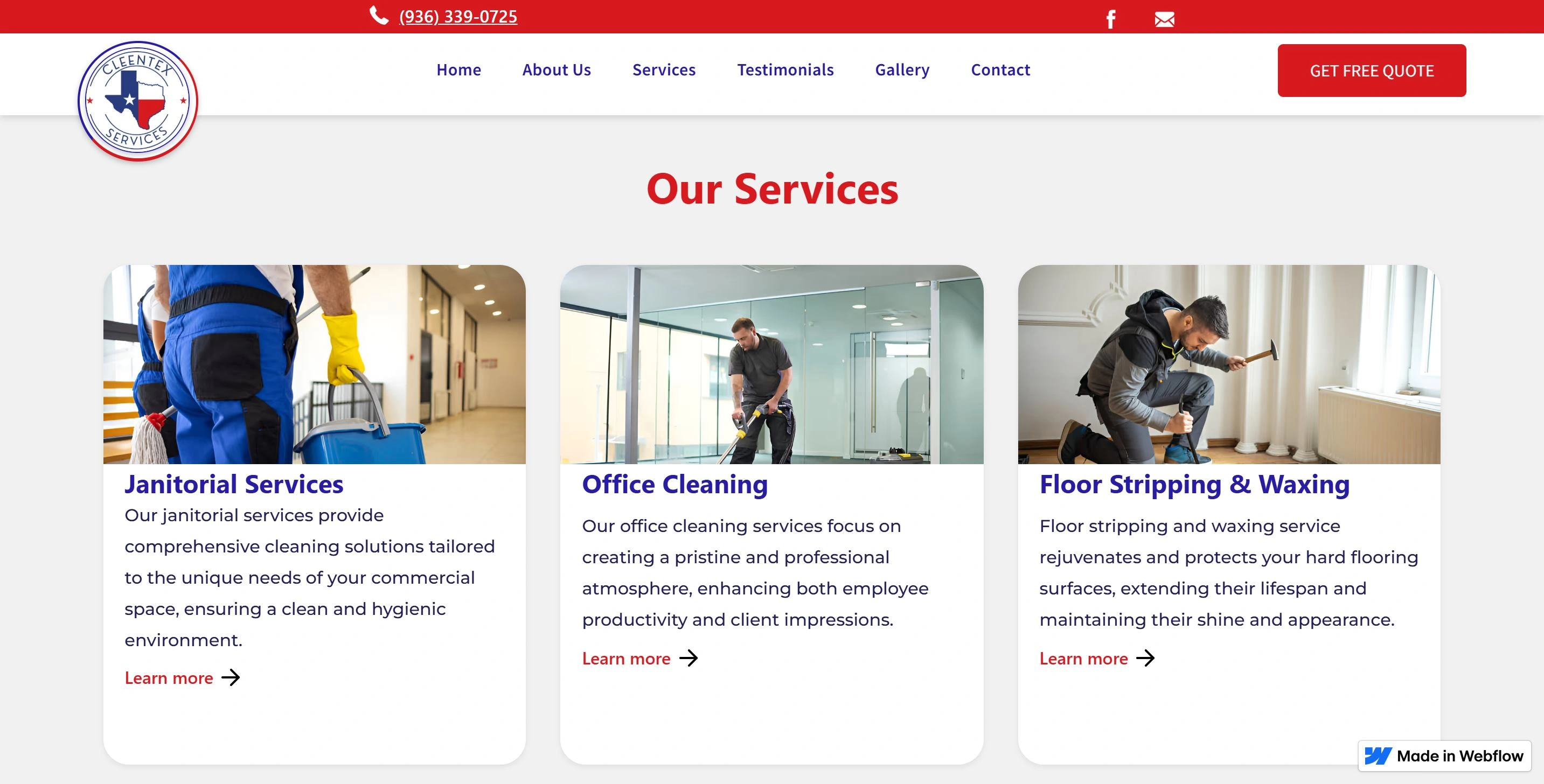 Services section