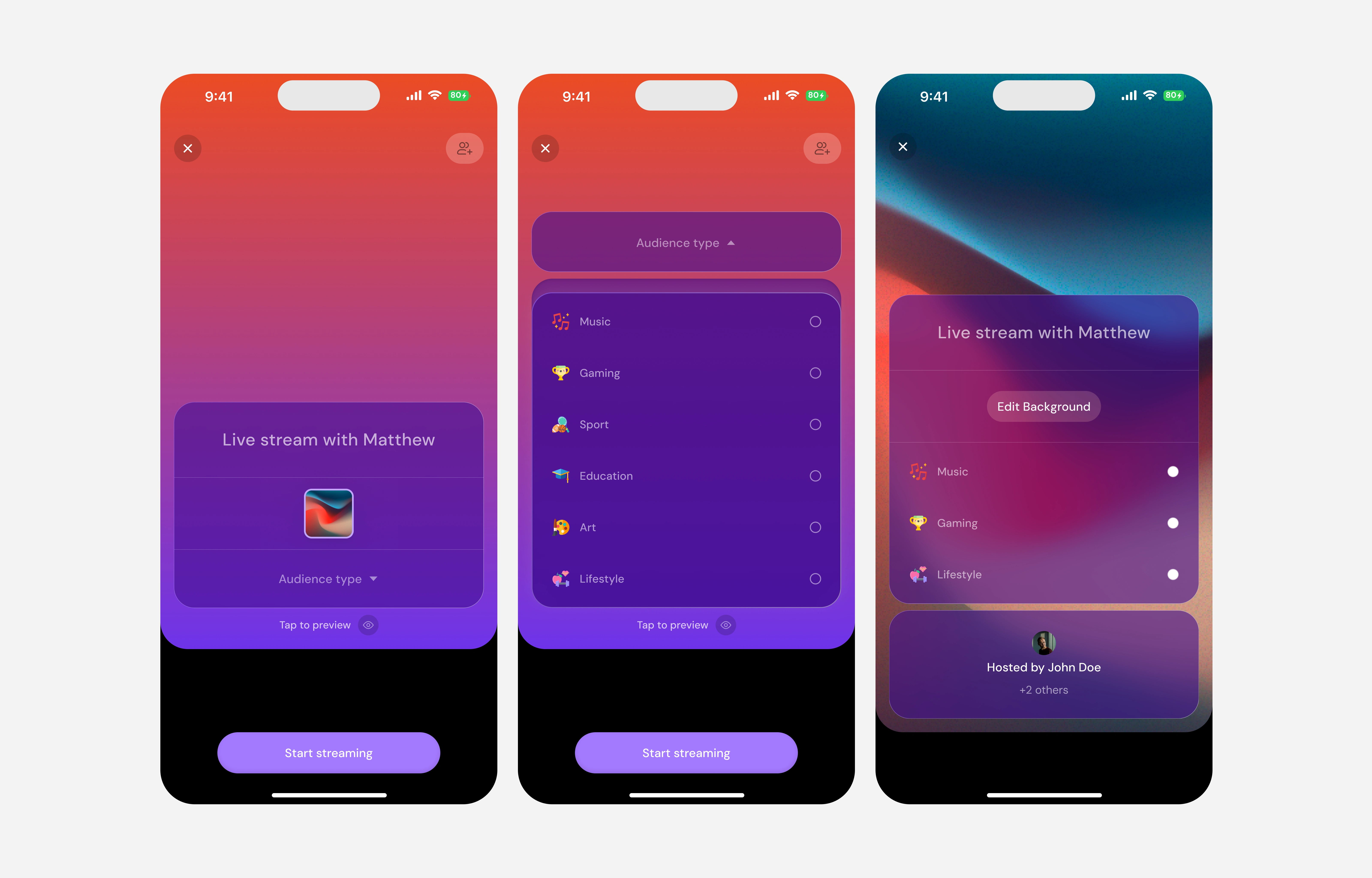 Livestream Creation Flow