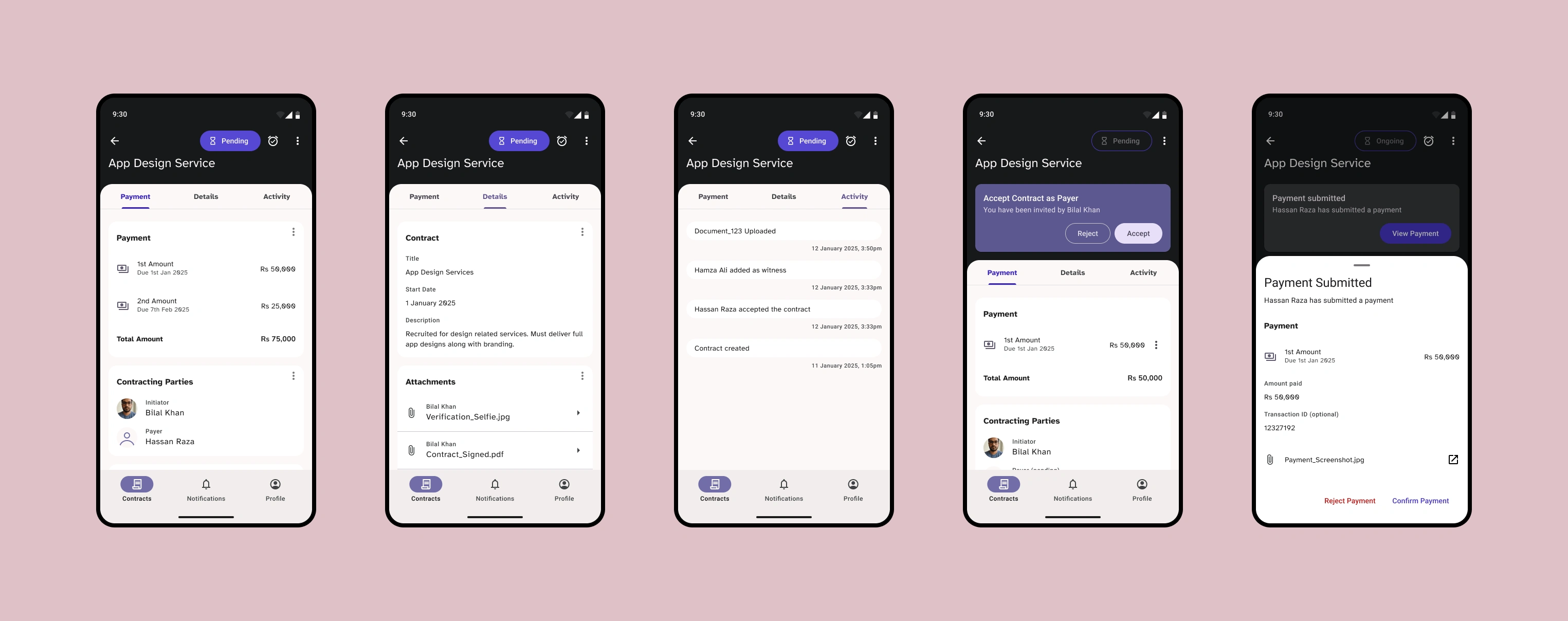 Views for contract views and states