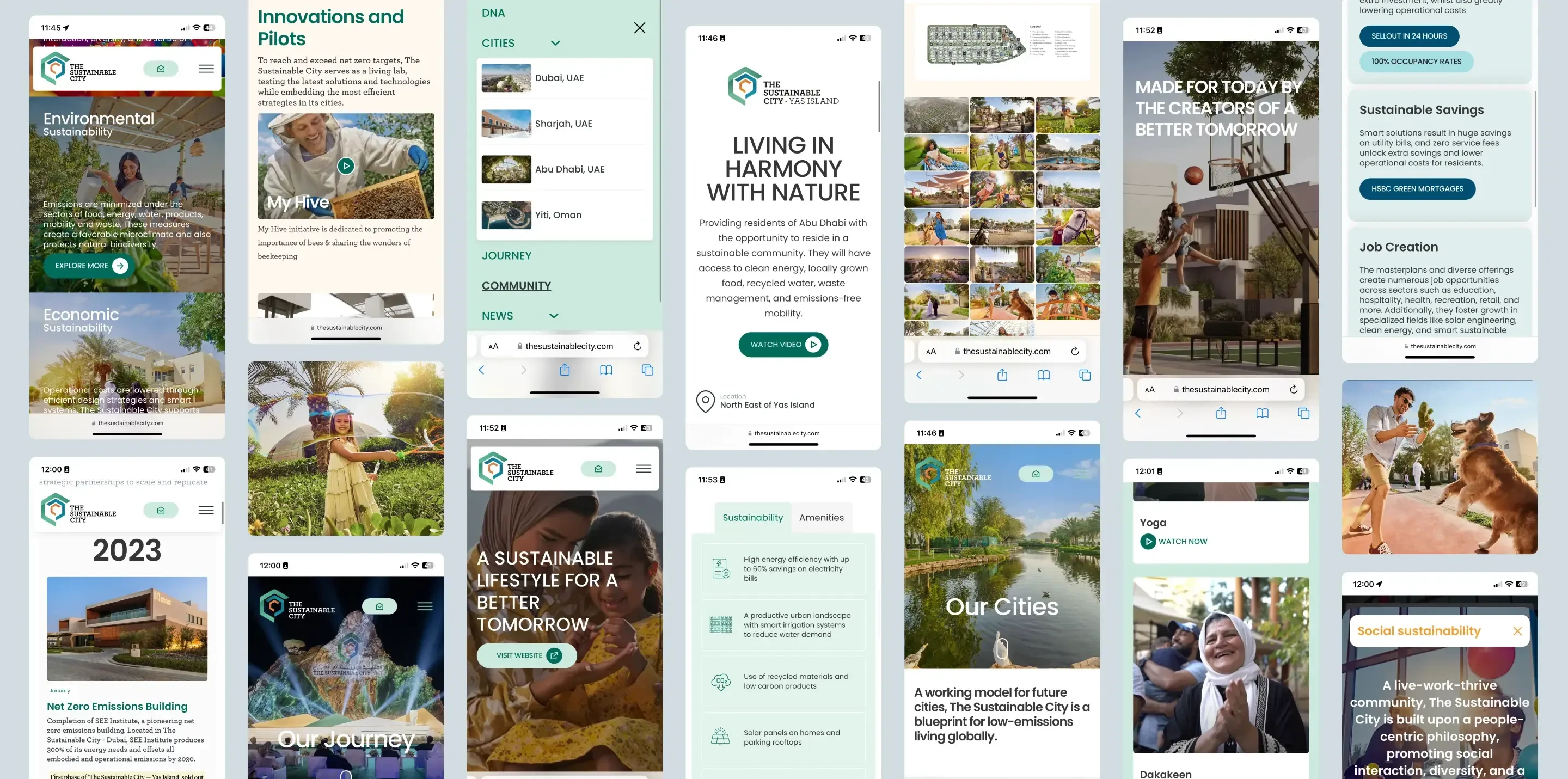 Mobile Website Pages