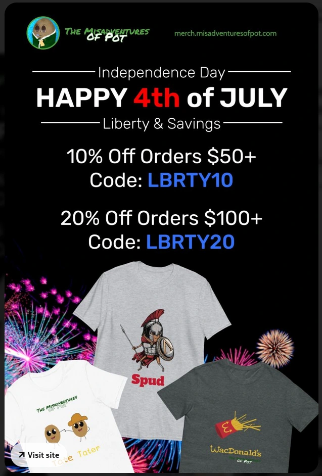 Pin for 4th of July sale.