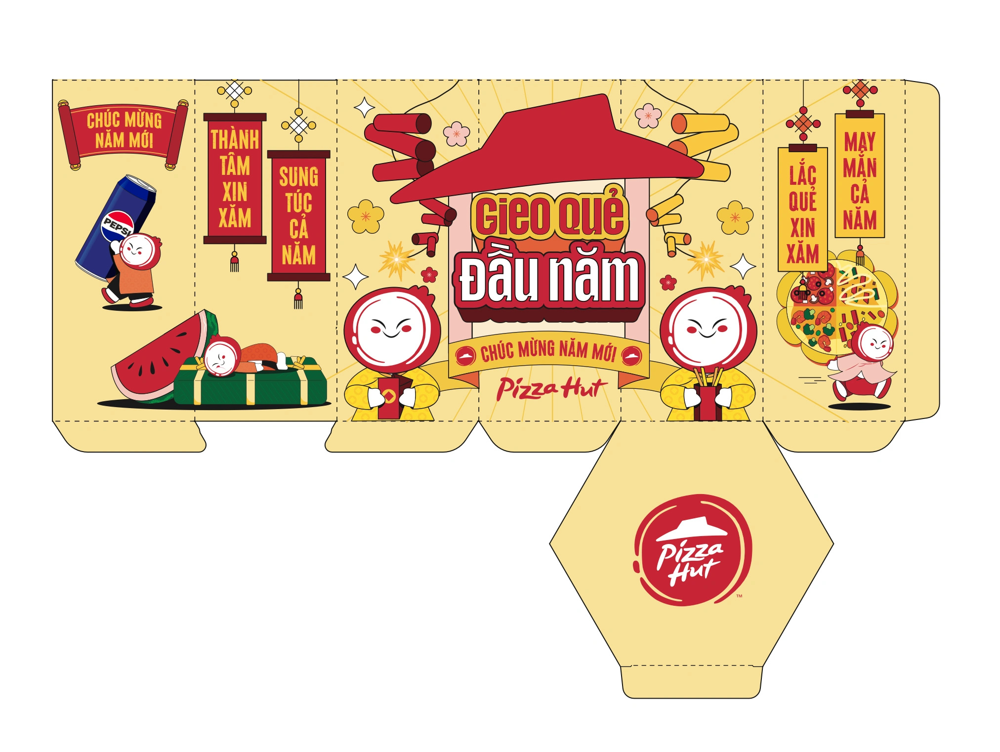 The design of the Tết's lucky box