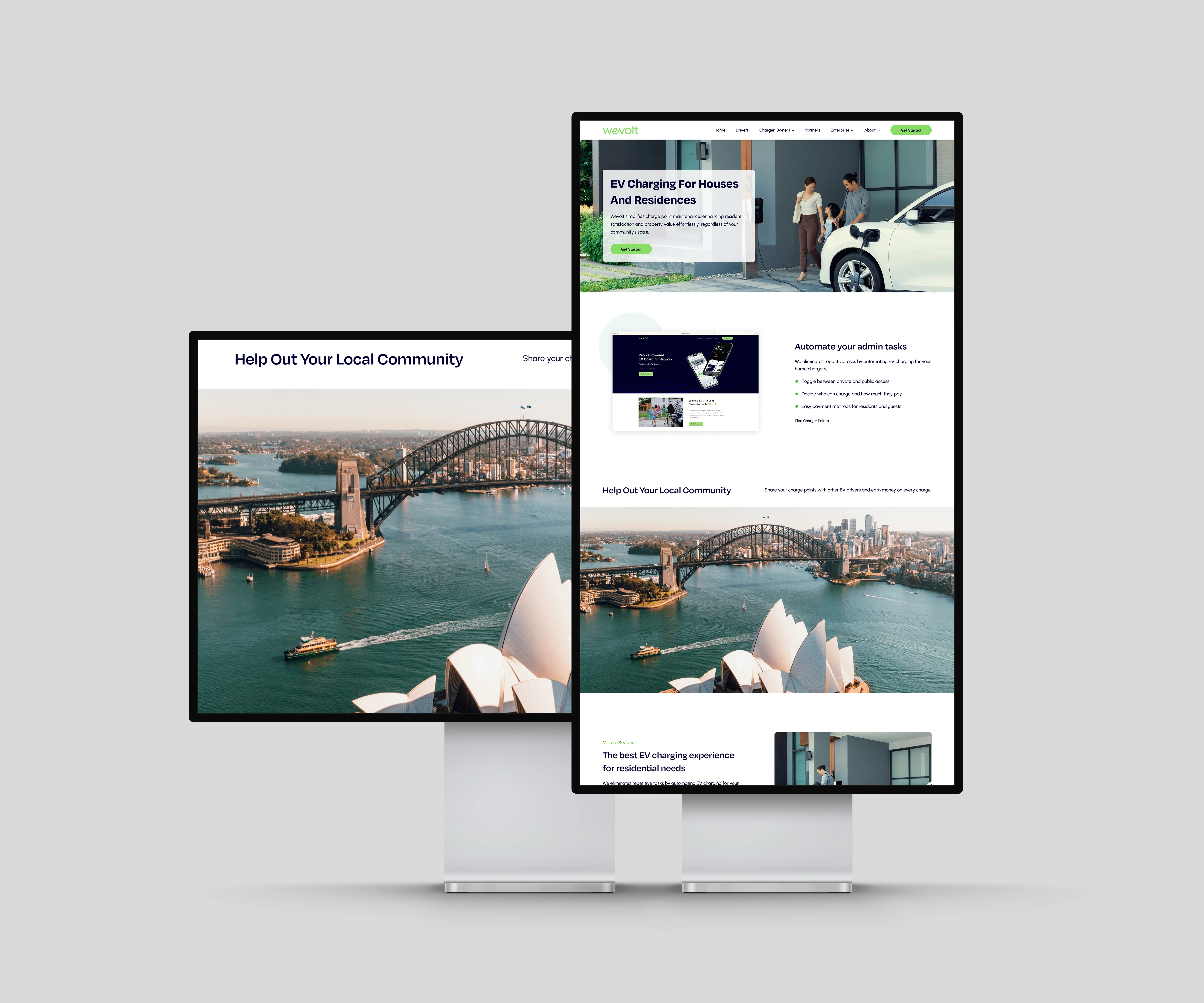 EV charging brand website design