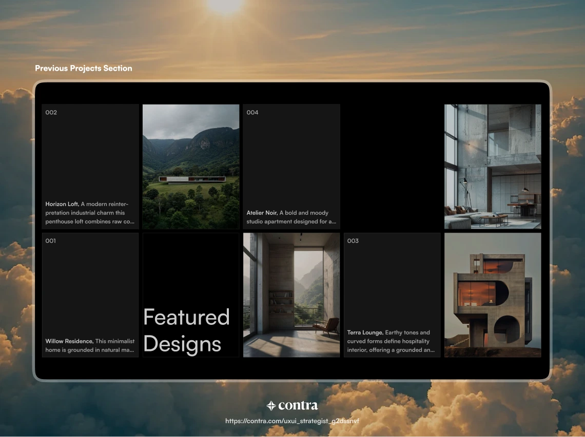 Previous Project Section