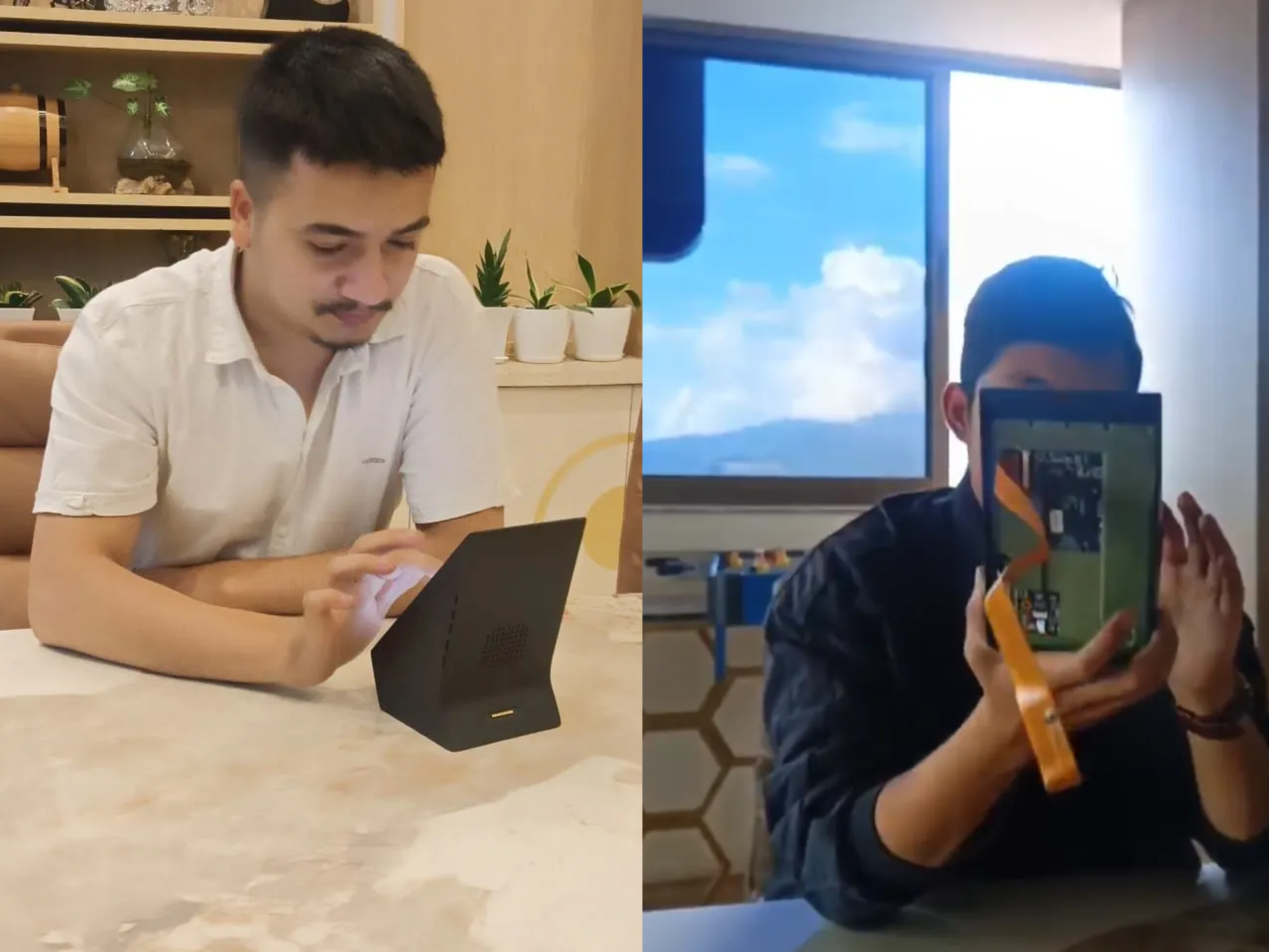 Kishor using pod/Engineer Inspecting a damaged pod