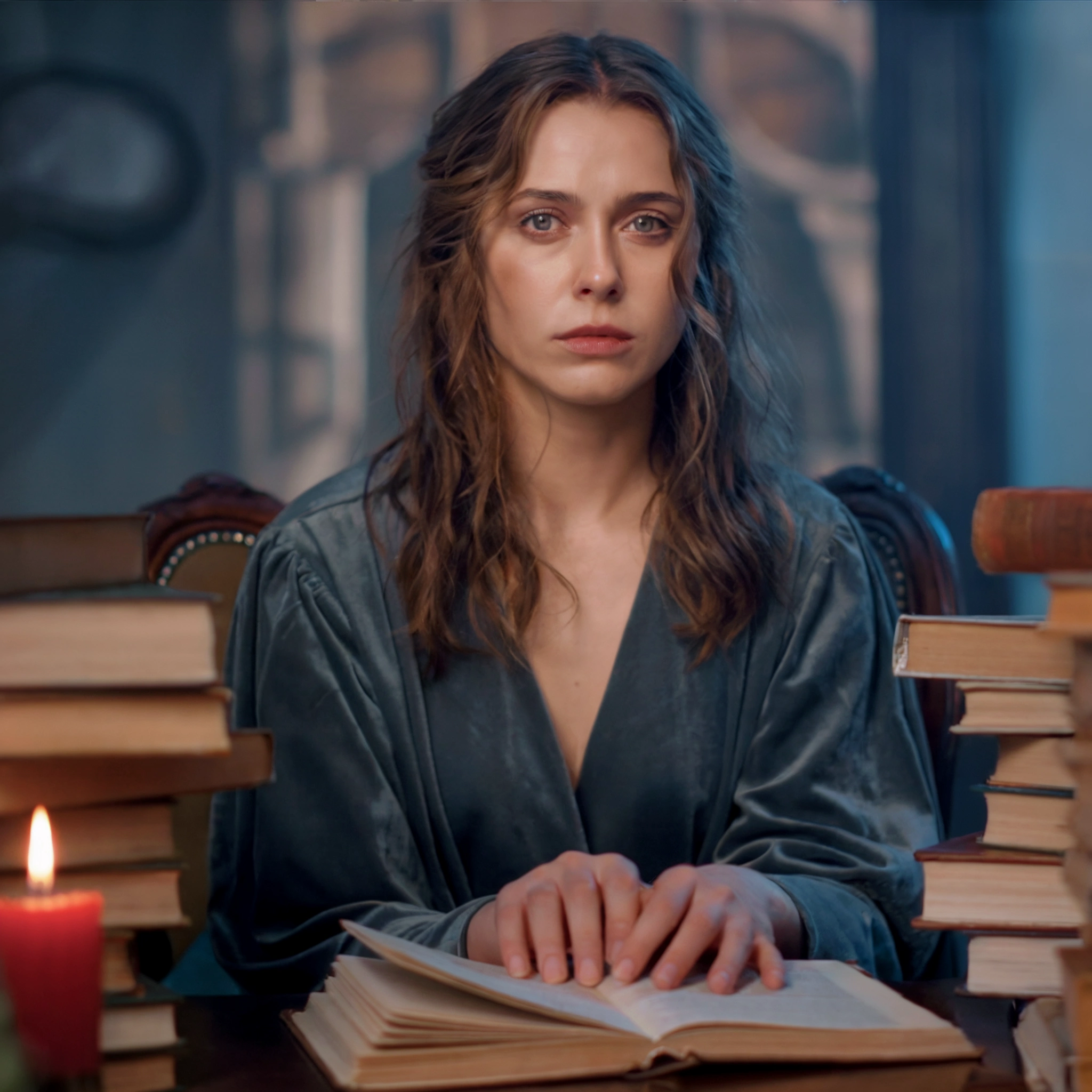 Woman at the Library