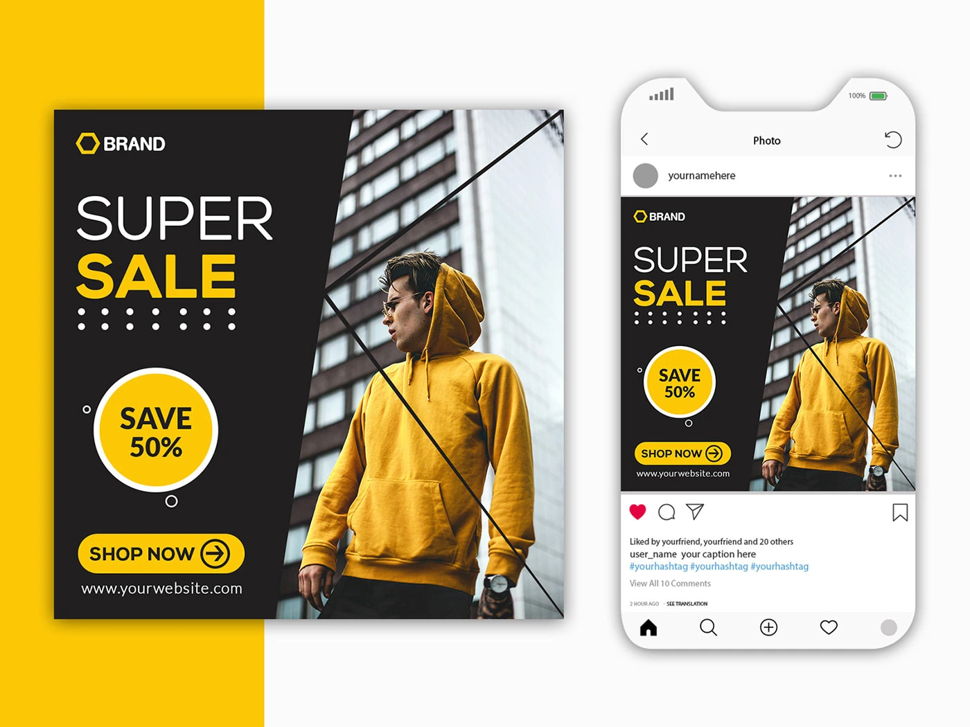 Social media ad for cloths shop