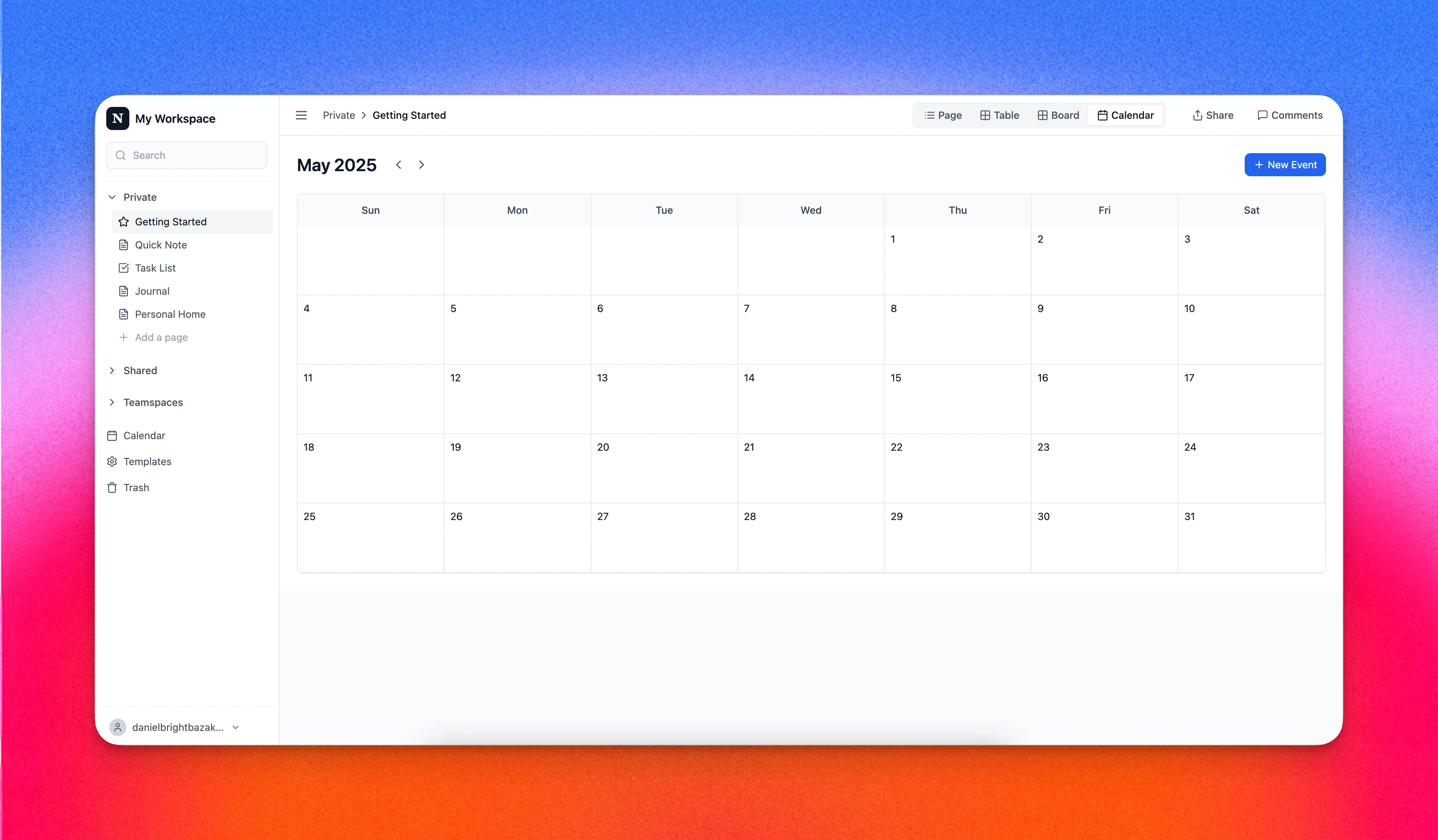Calendar