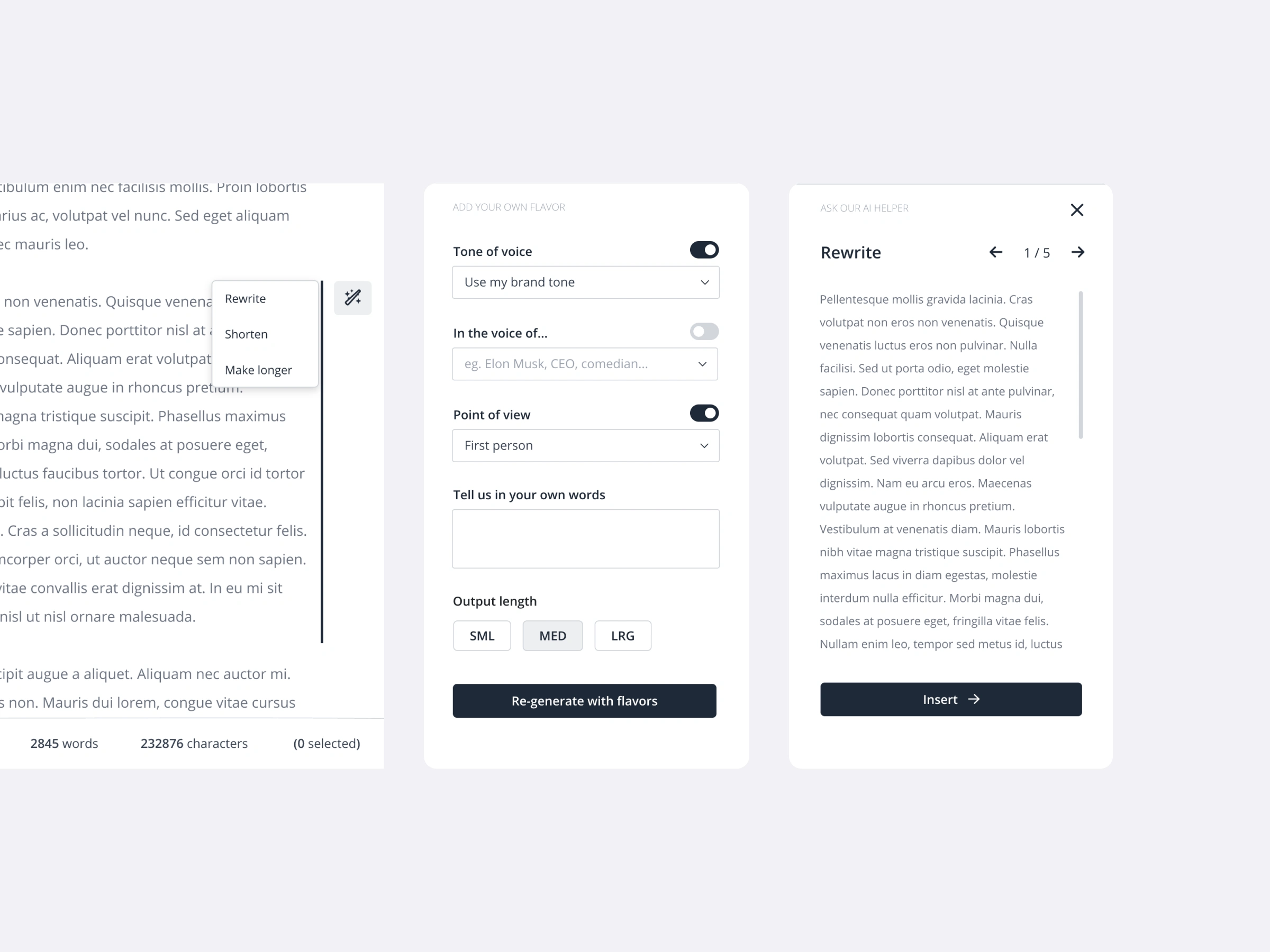 Testing various sidebar designs.