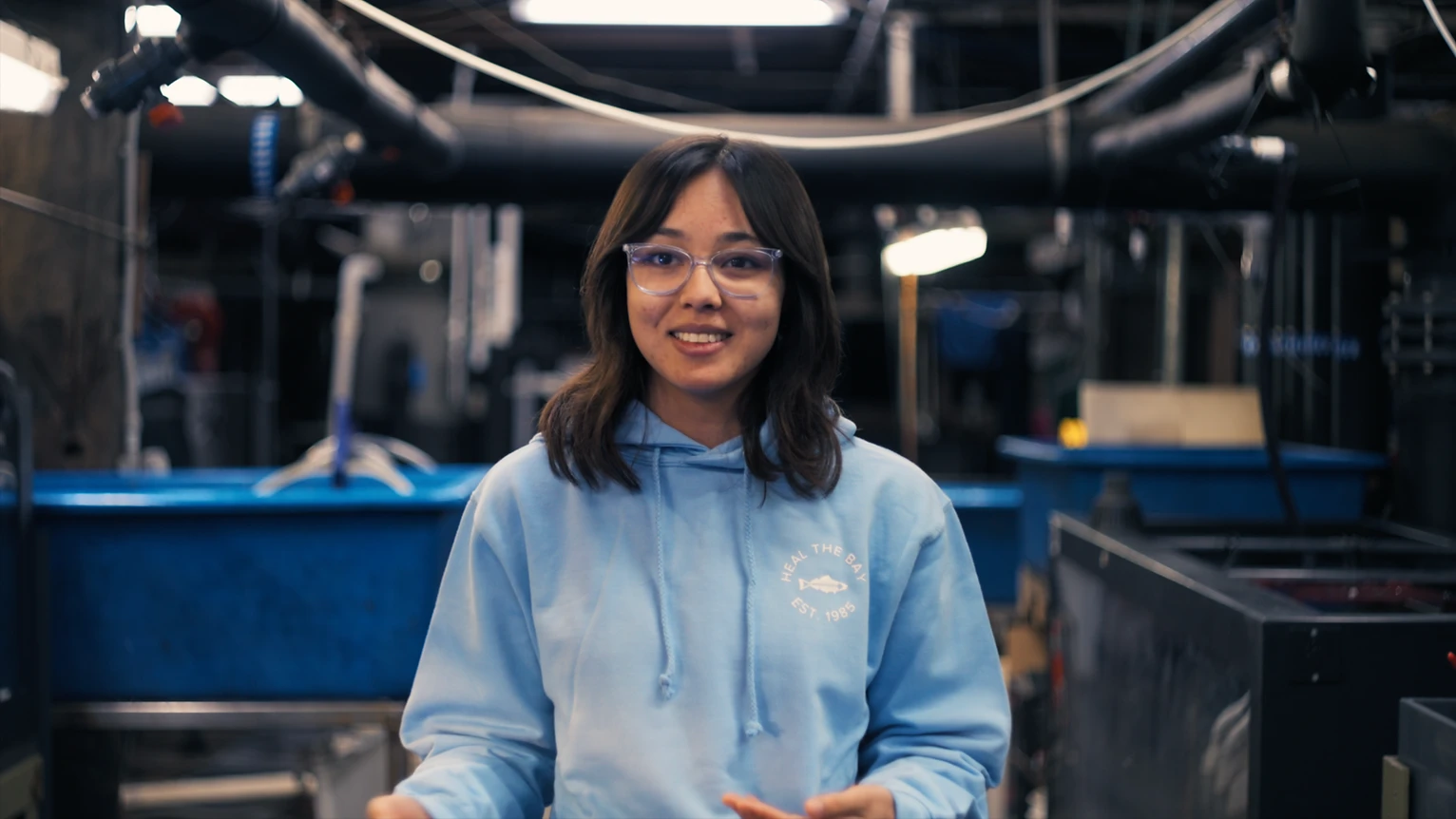 Students from the Santa Monica aquaculture program