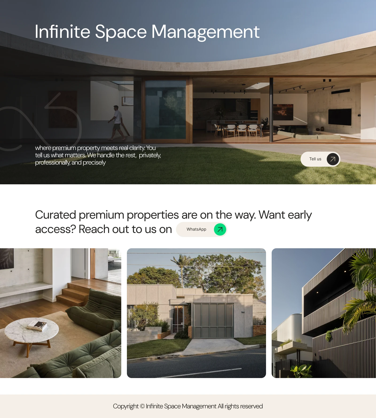 Full coming soon. Landing page design
