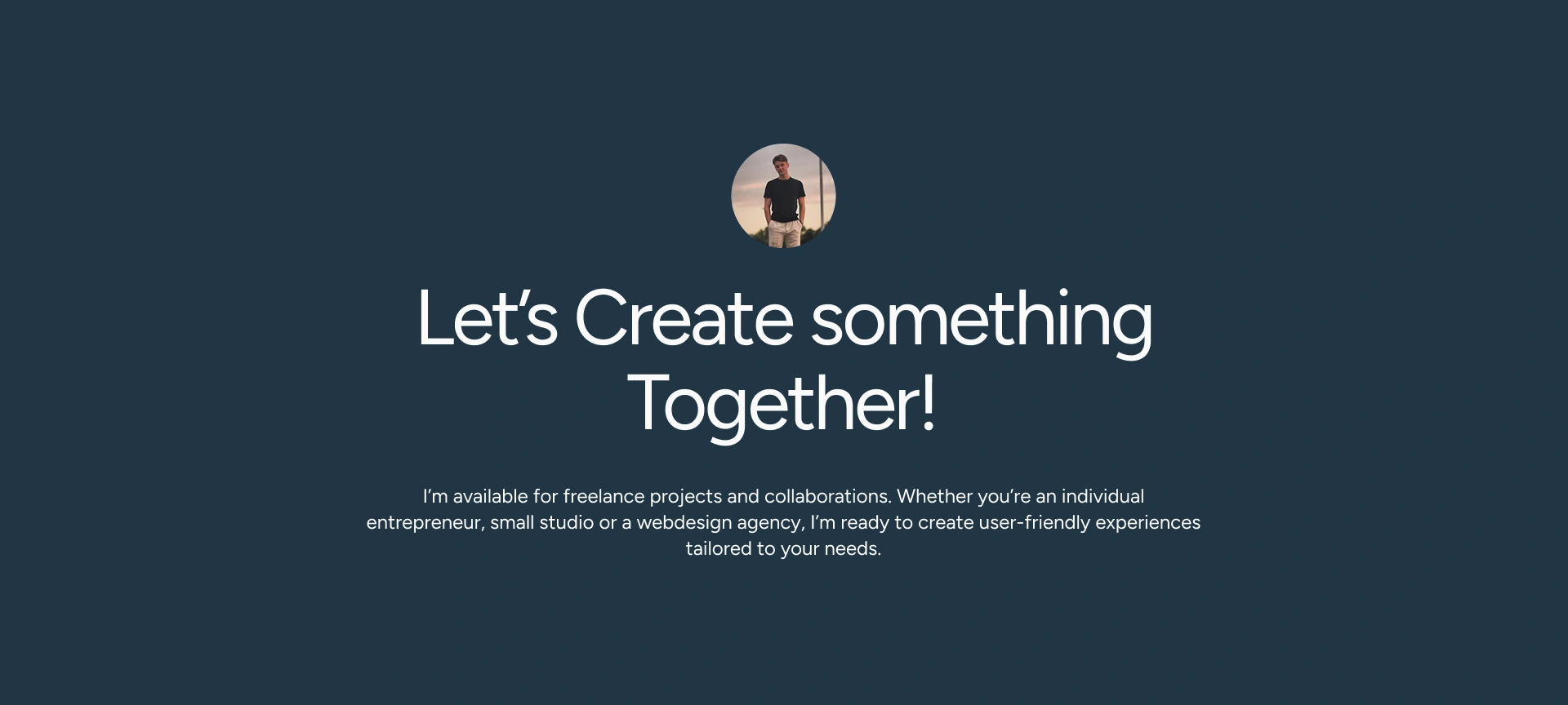 Let's work together!