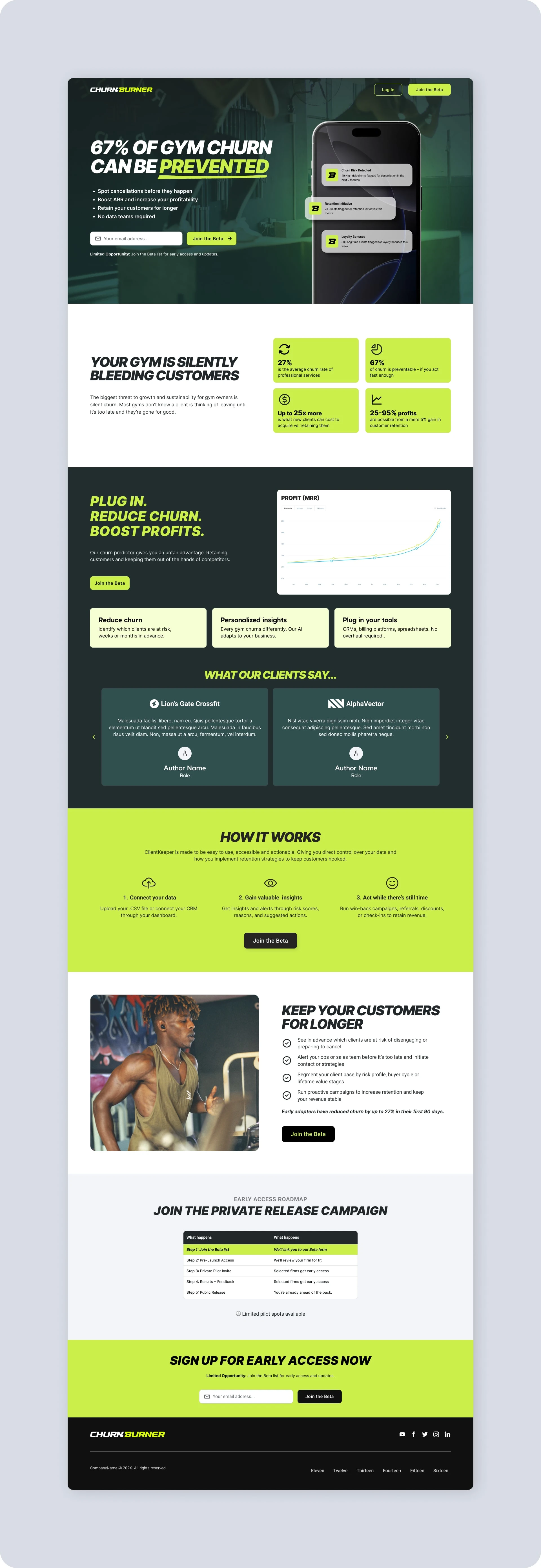 Final Landing Page Design
