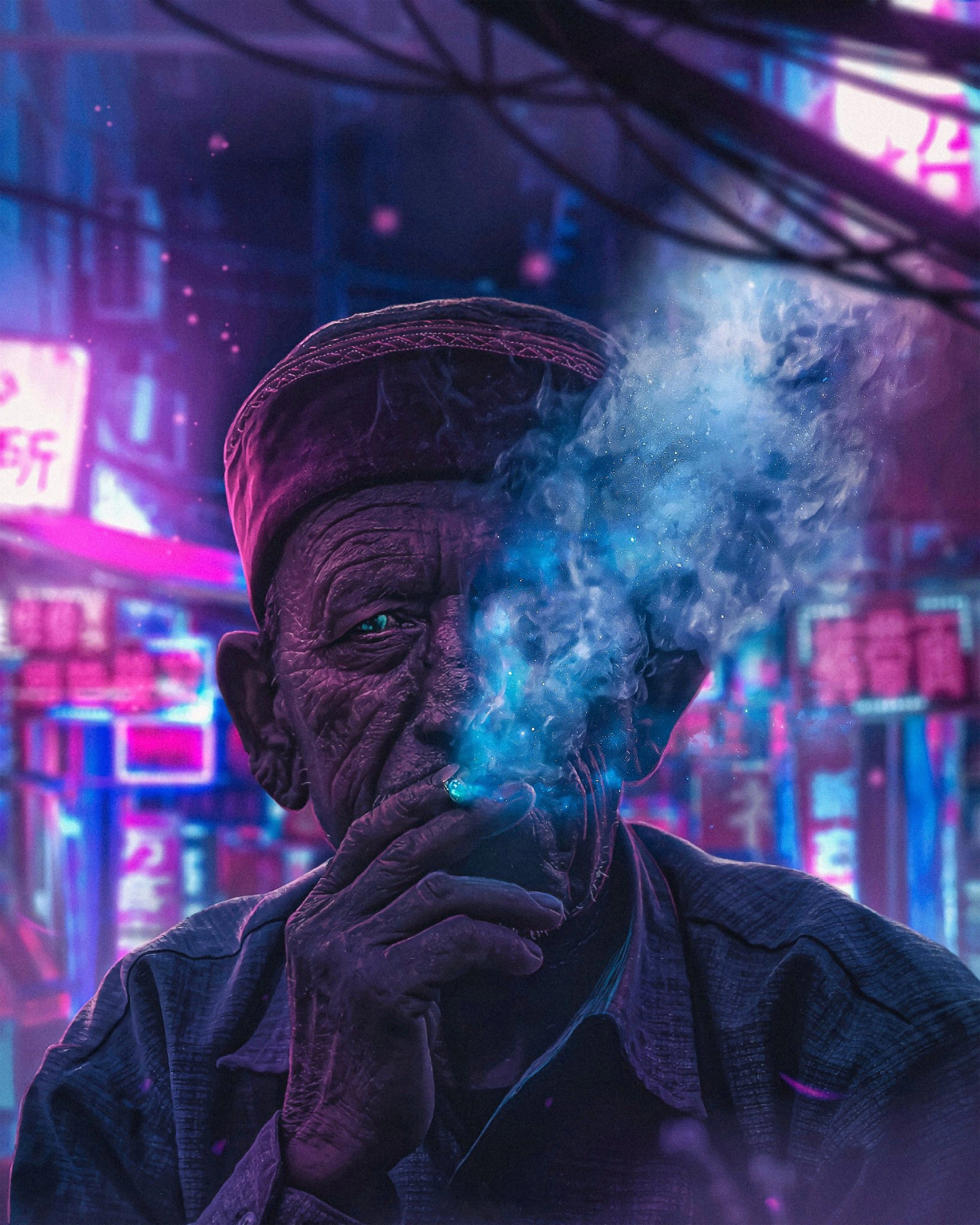 Artwork : The Smoker "Currently owned by NFT Collector Mark Kelly."